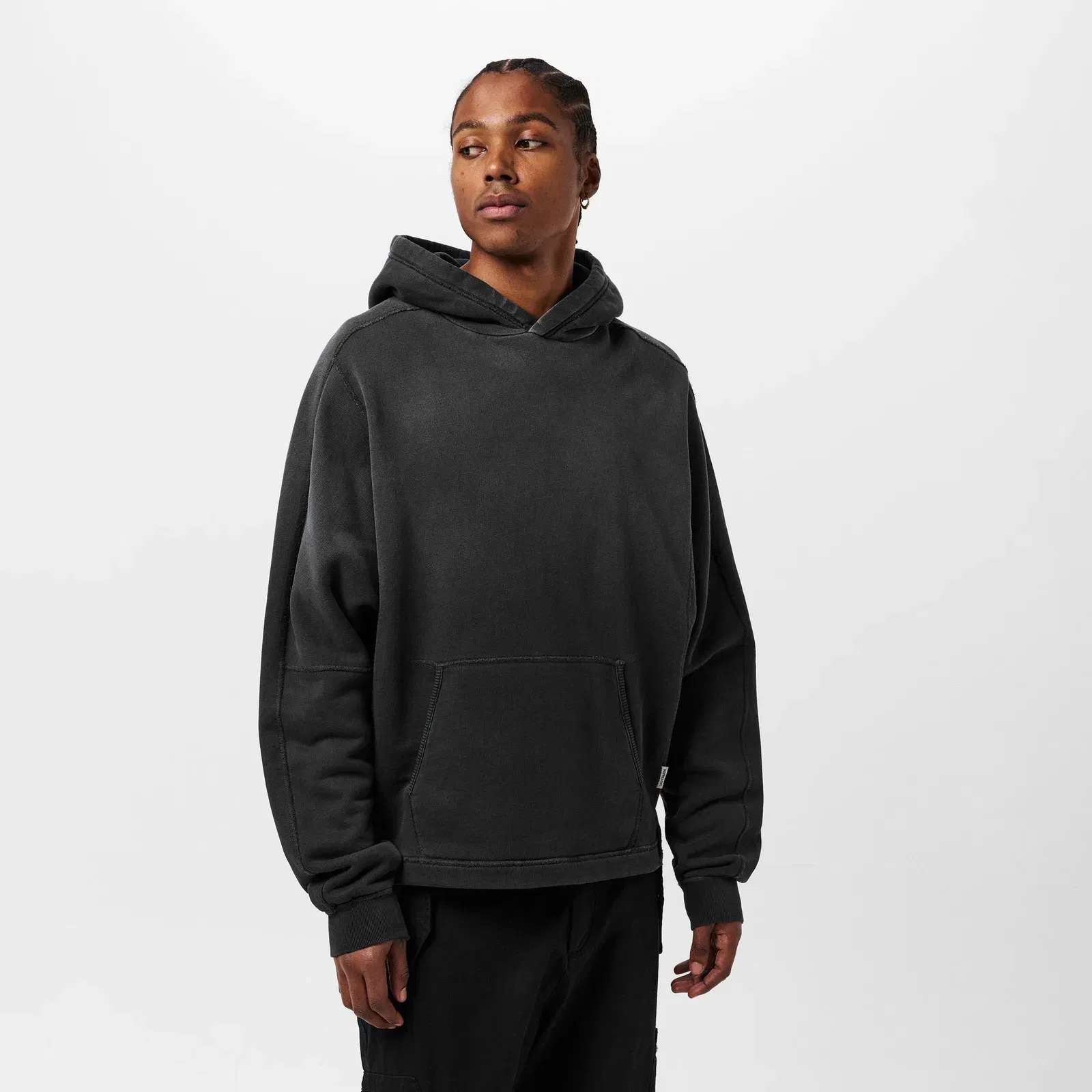 Rep Stepped Detail Relaxed Fit Hoodie