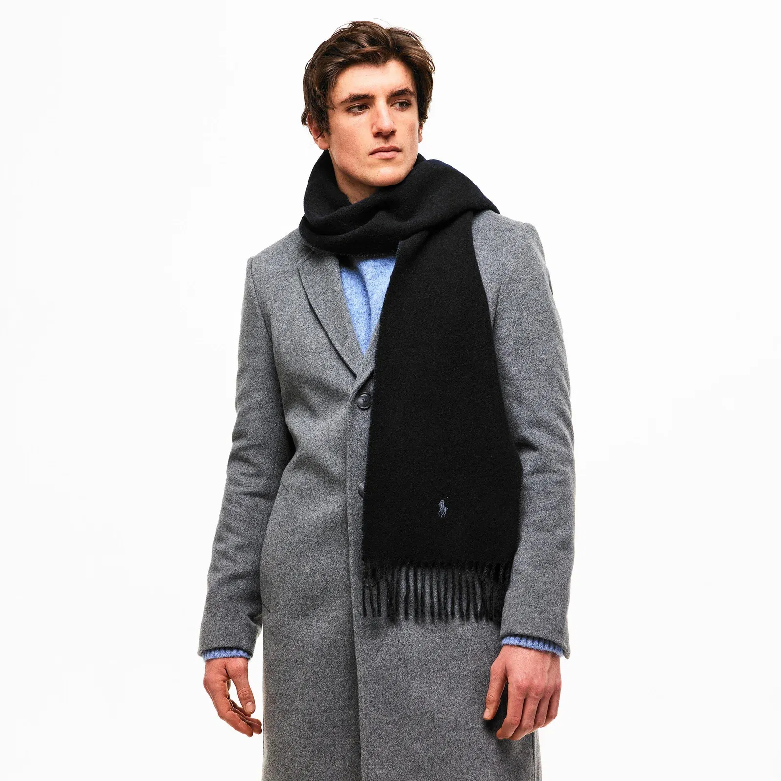 Reversible Wool Blend Scarf