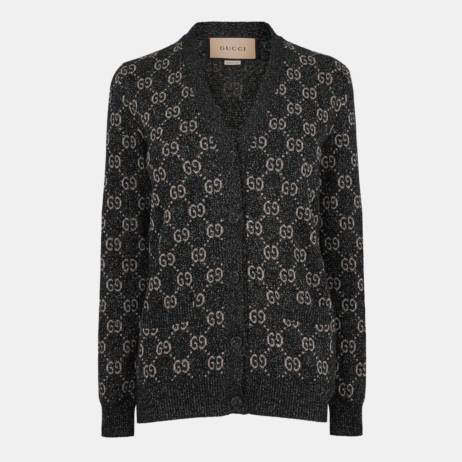 GG Jacquard Cotton Lame Cardigan