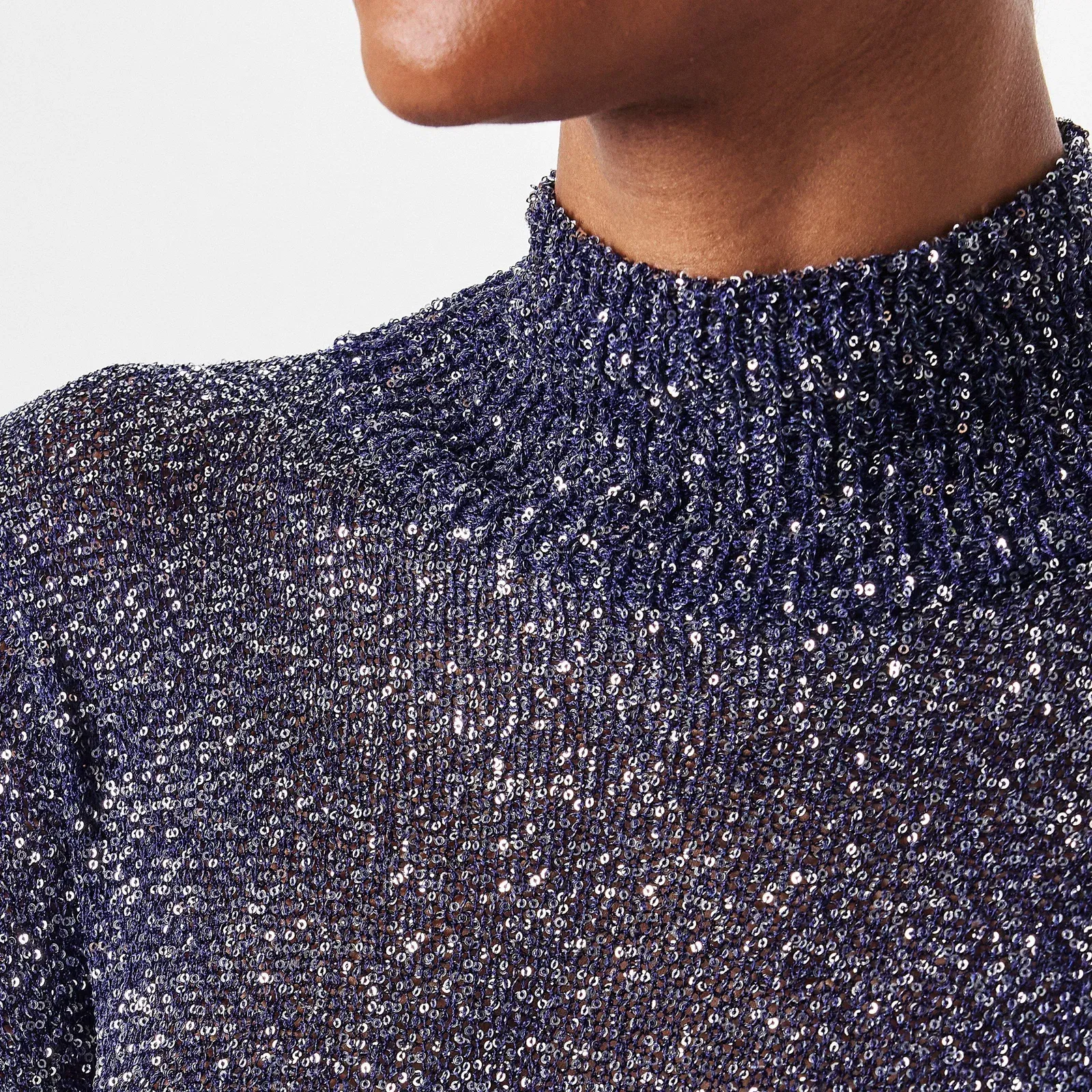 Sequin Knit Maxi Dress
