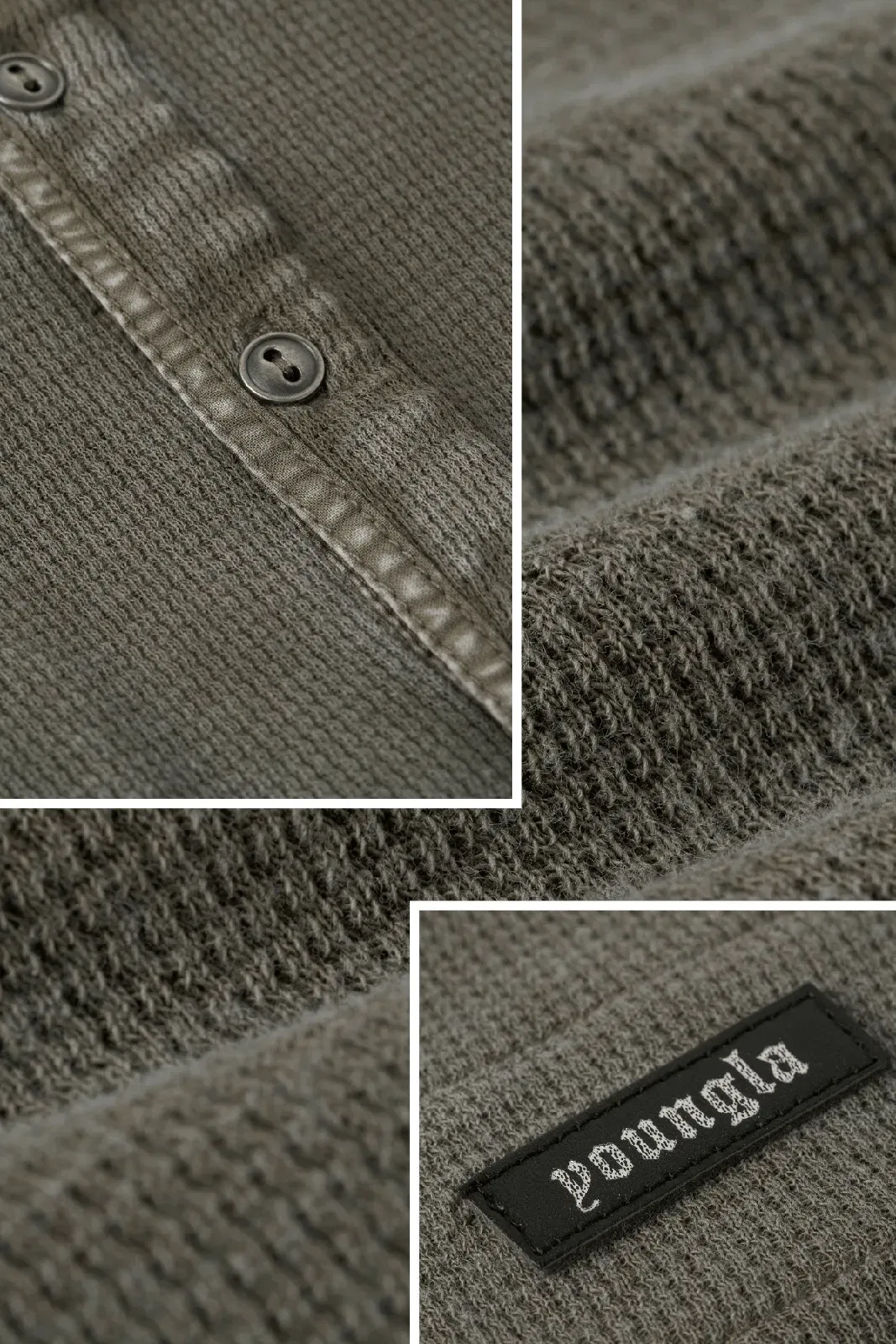 8034 - Henley Thermal Longsleeves