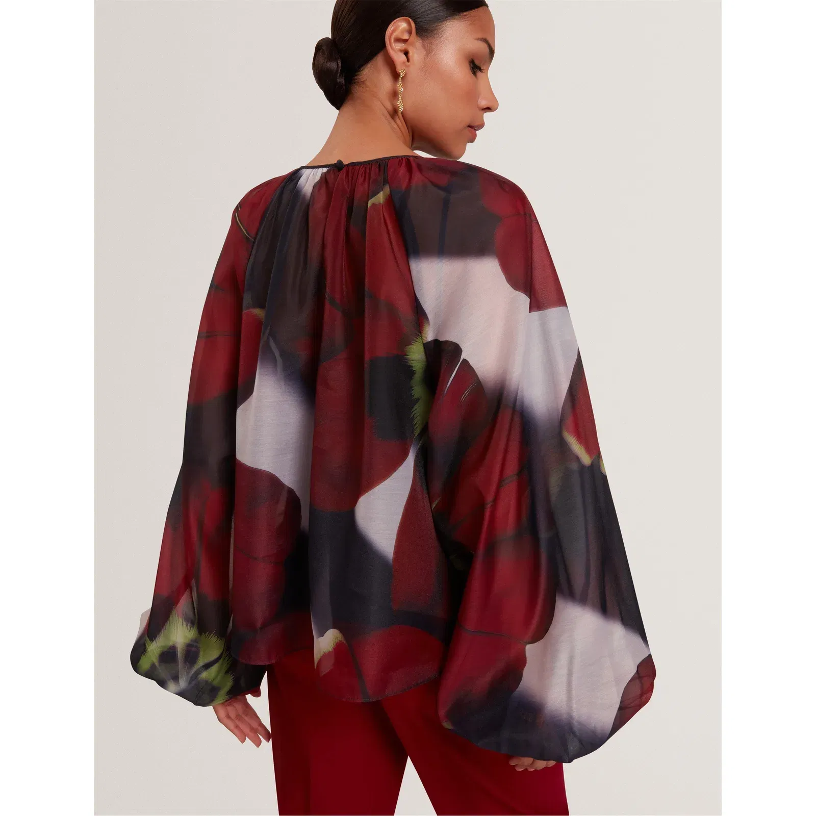 Long Sleeve Print Blouse