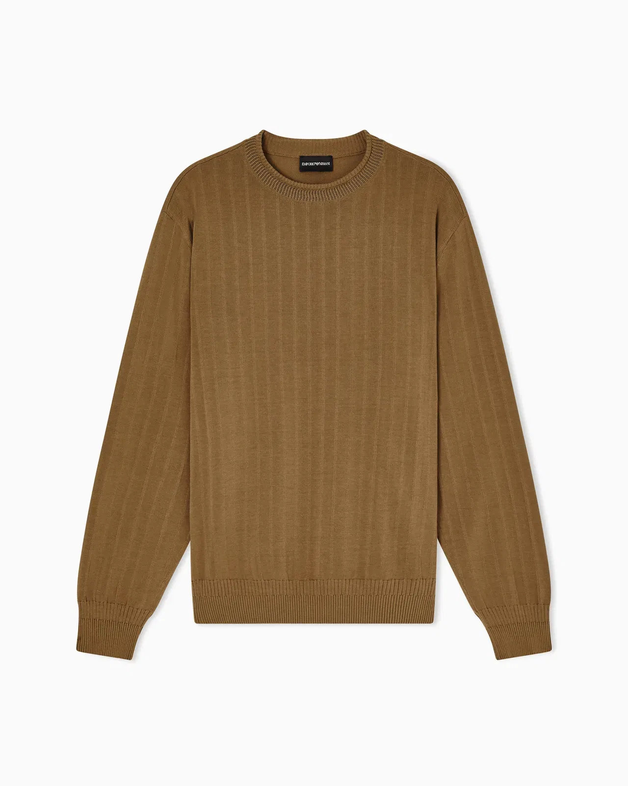 Emporio Armani Ribbed-effect tuck stitch jumper