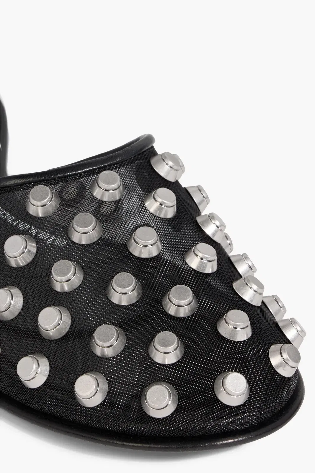 Alexander Wang Rhodes Studded Mesh Slippers Black Women's