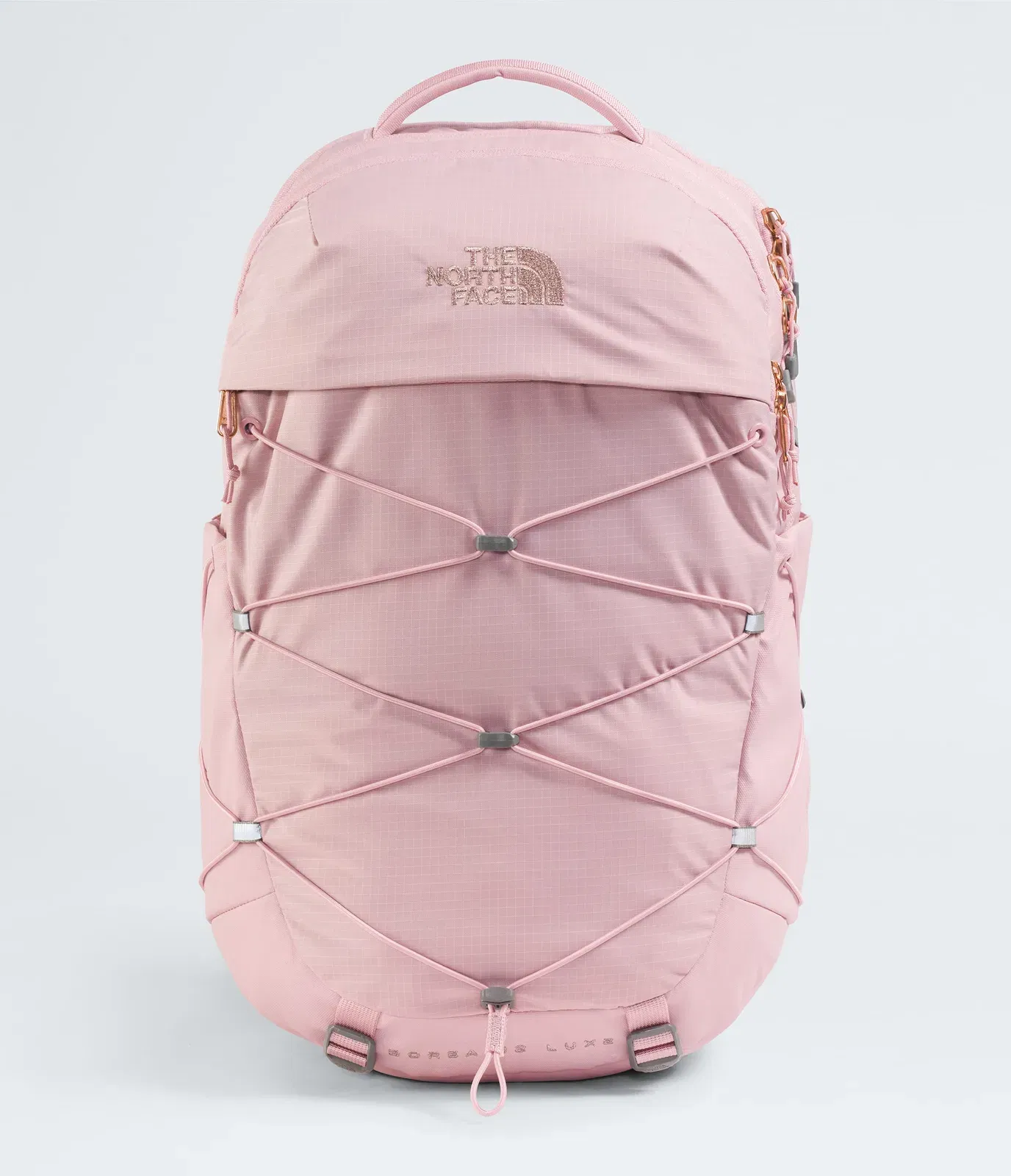 The North Face Women’s Borealis Luxe Backpack Metal Pink-Burnt Coral Metallic