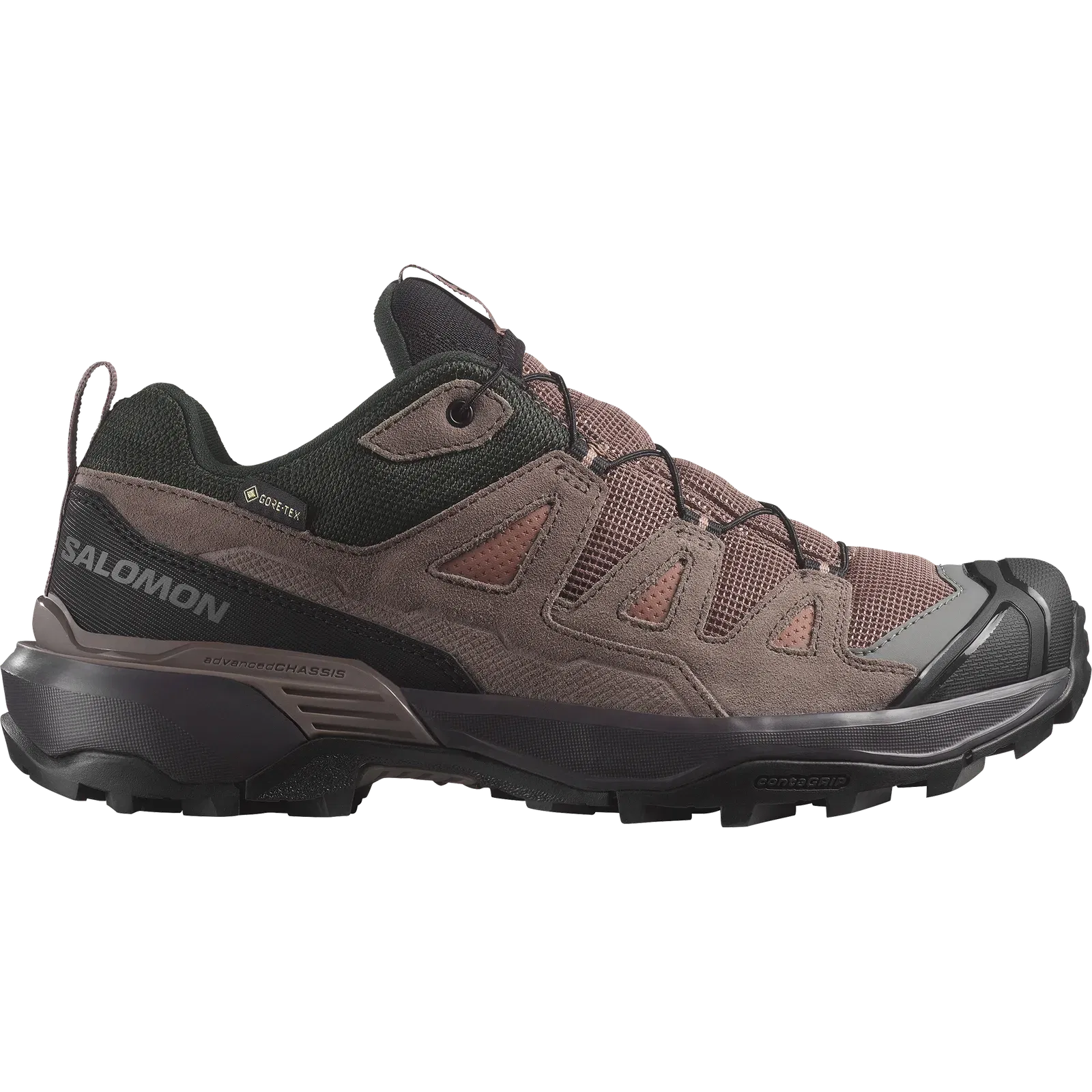 Salomon X Ultra 360 Leather Gore-Tex Hiking & Backpacking Shoes Womens Cognac