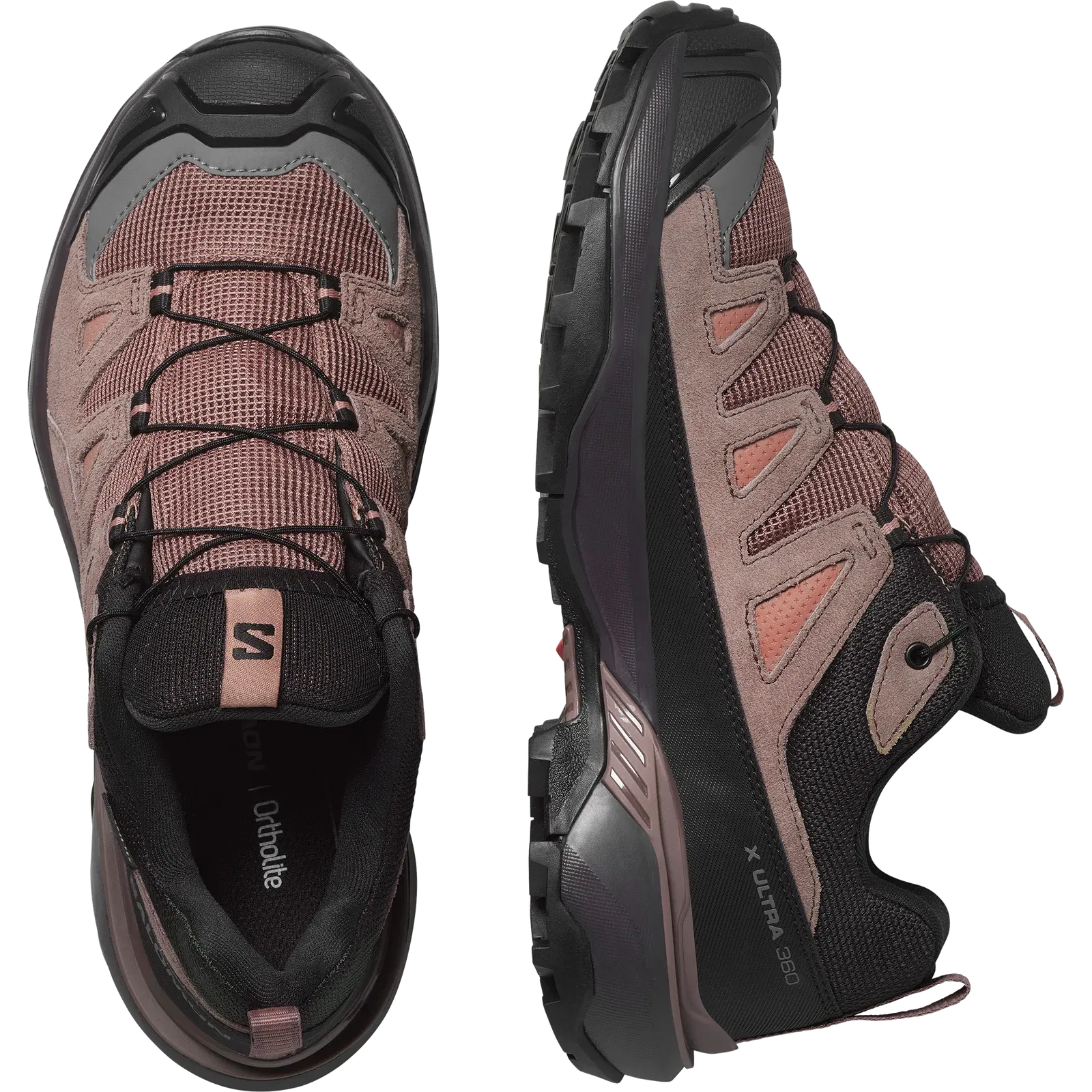 Salomon X Ultra 360 Leather Gore-Tex Hiking & Backpacking Shoes Womens Cognac