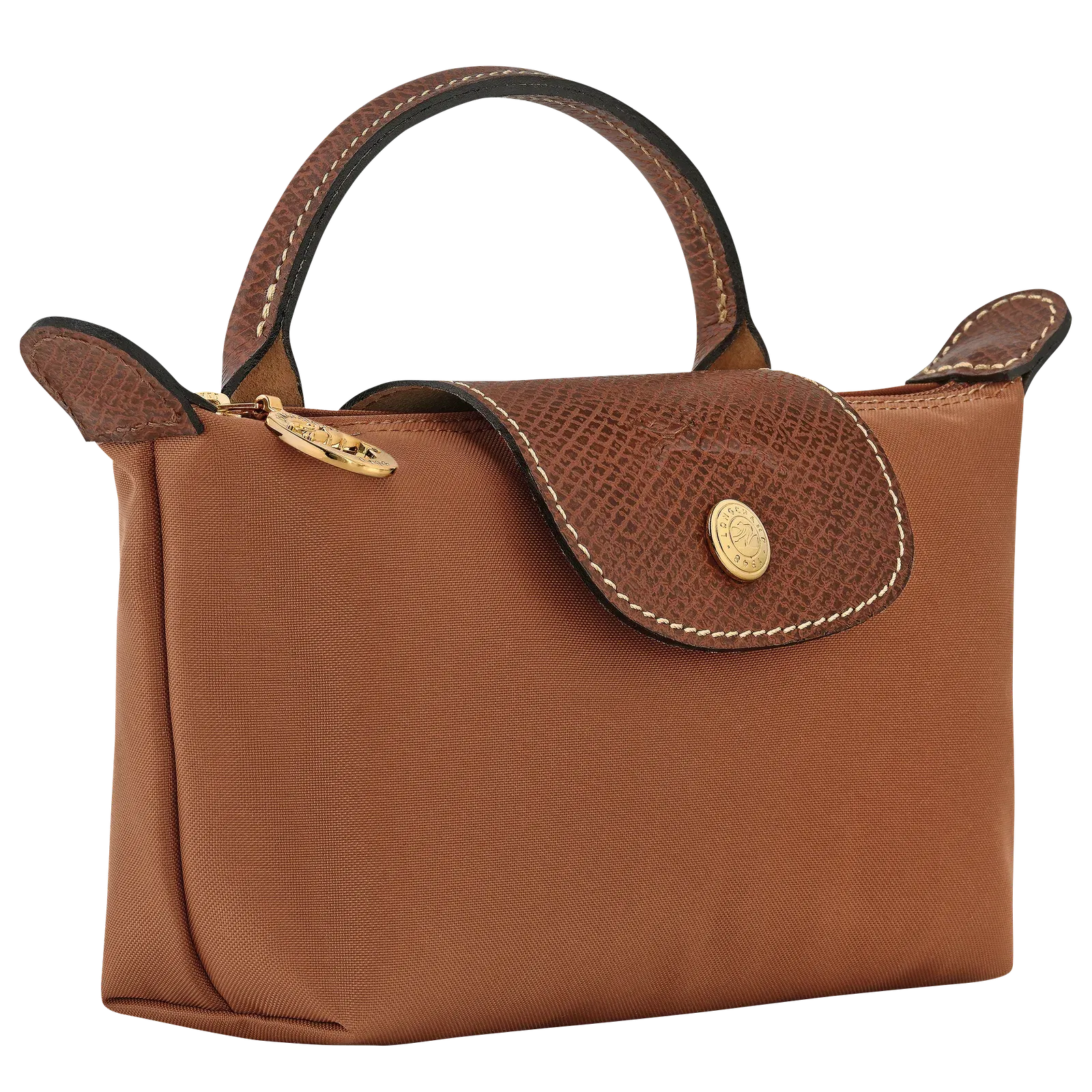 Longchamp Le Pliage Original Pouch with handle Cognac