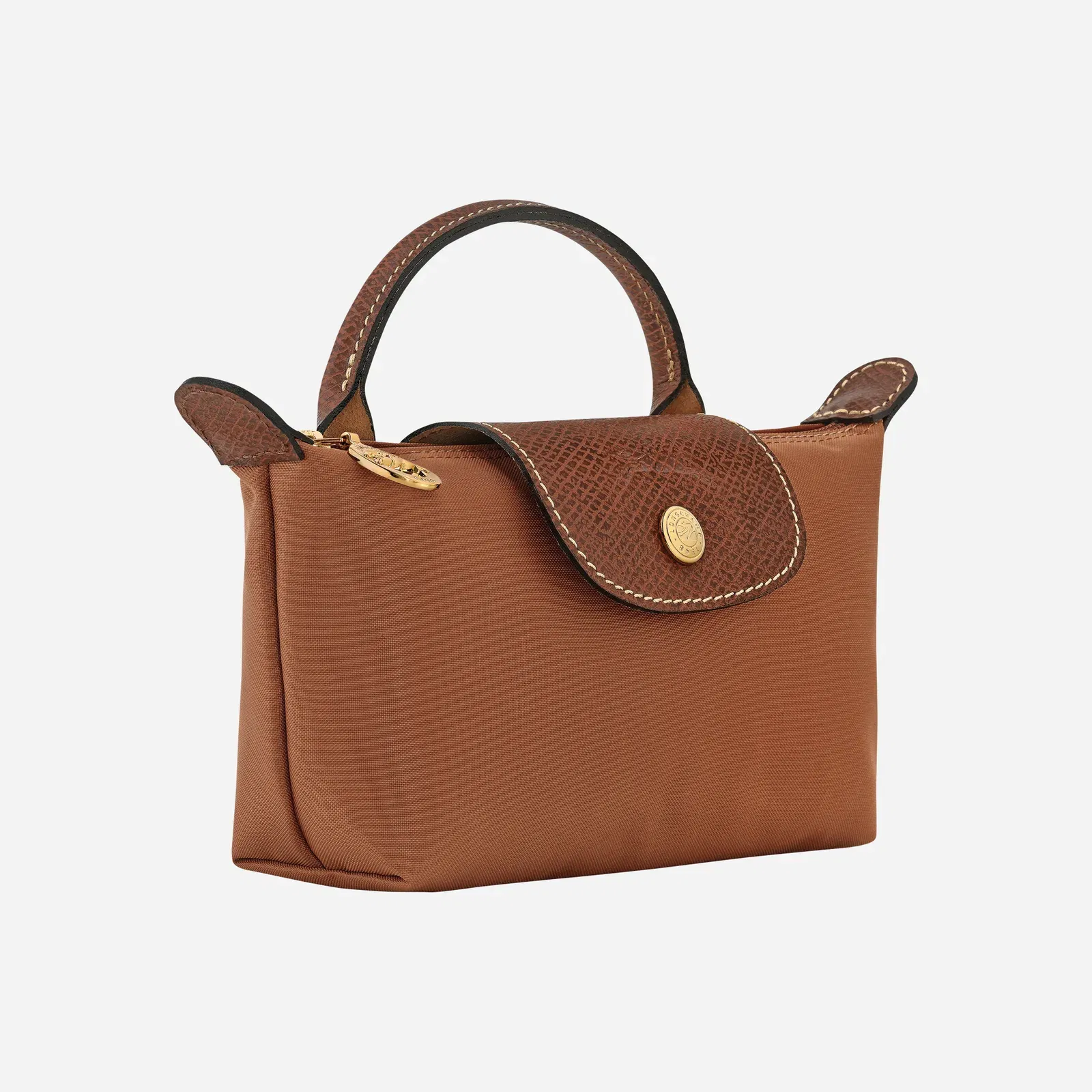 Longchamp Le Pliage Original Pouch with handle Cognac