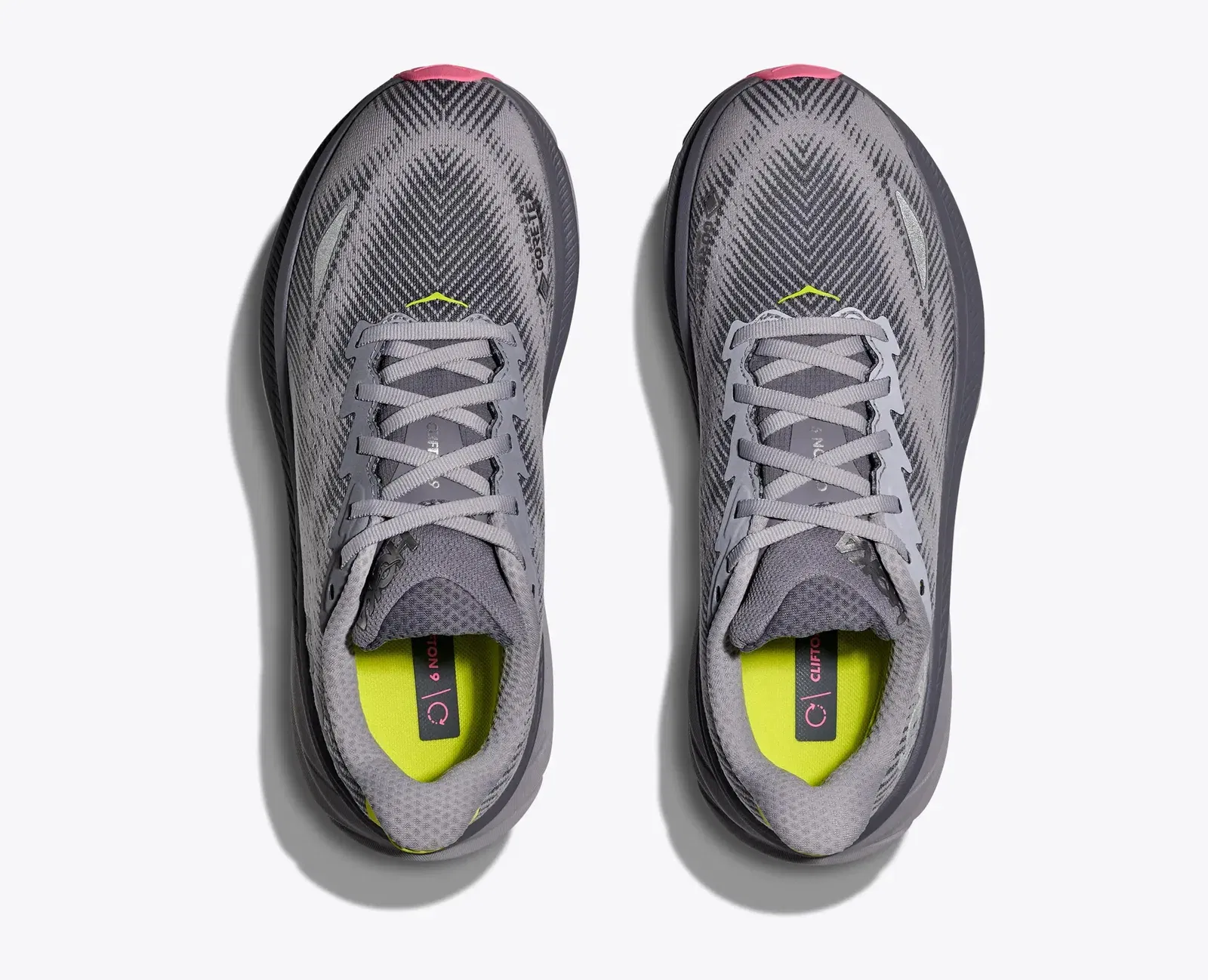 Hoka Women'S Clifton 9 Gtx Grey Skies Foggy Grey