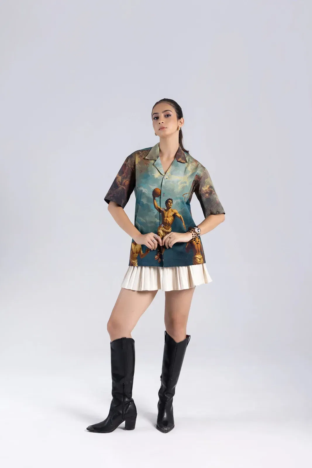 Court of Chaos Oversized Cuban Collar Shirt