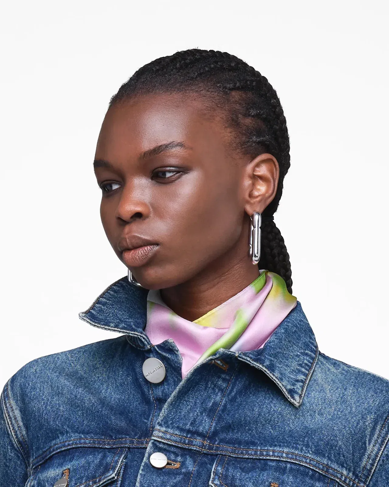 Blurred Floral Silk Scarf
