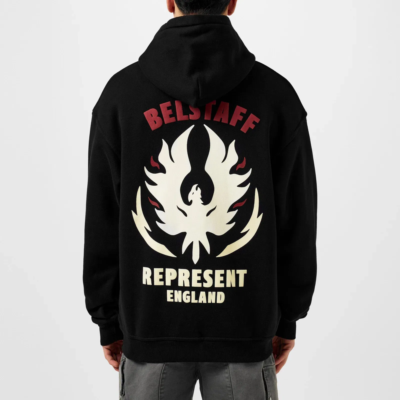 Flame Phoenix Graphic Print Hoodie