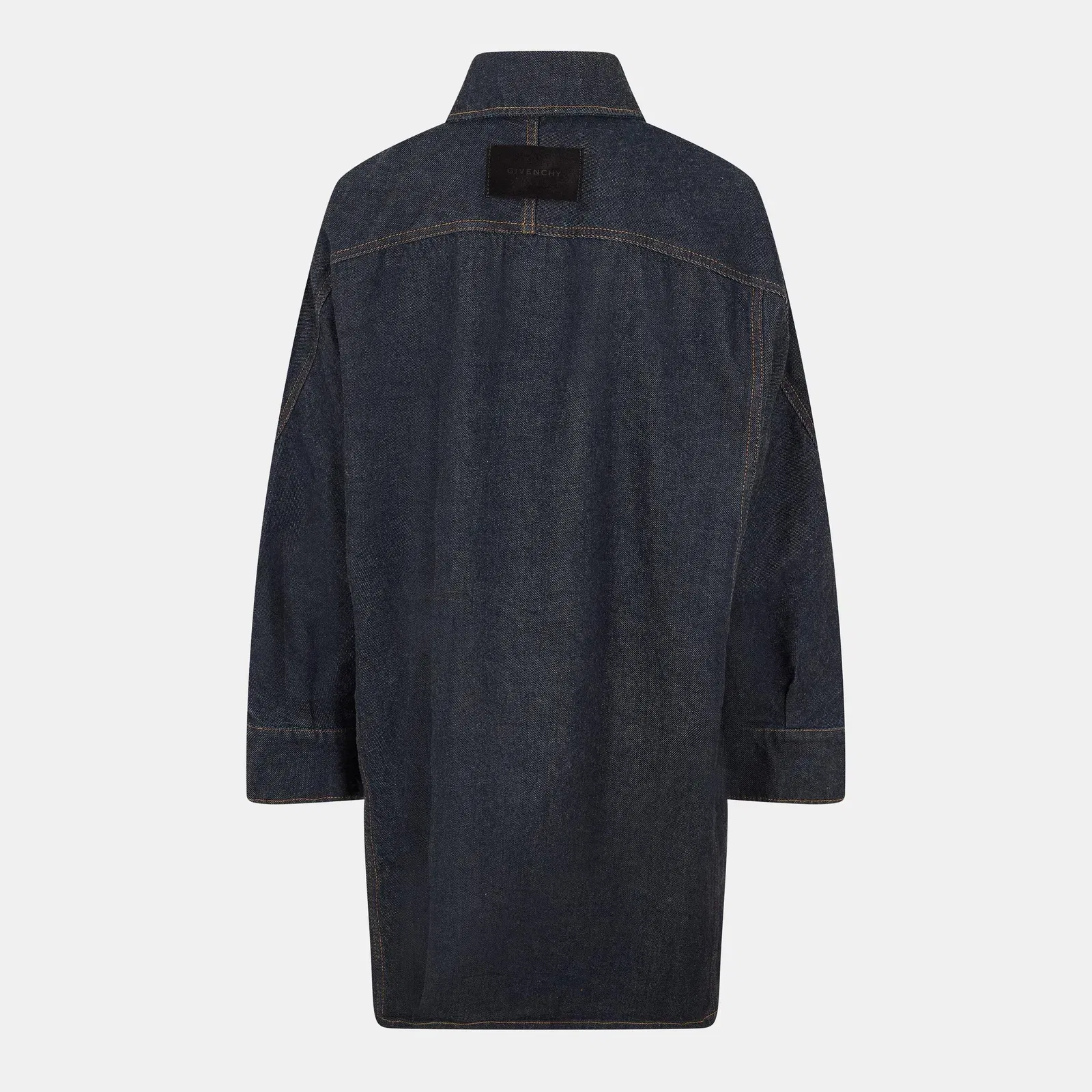 Givenchy Denim Cotton Long Sleeve Dark Blue Overshirt