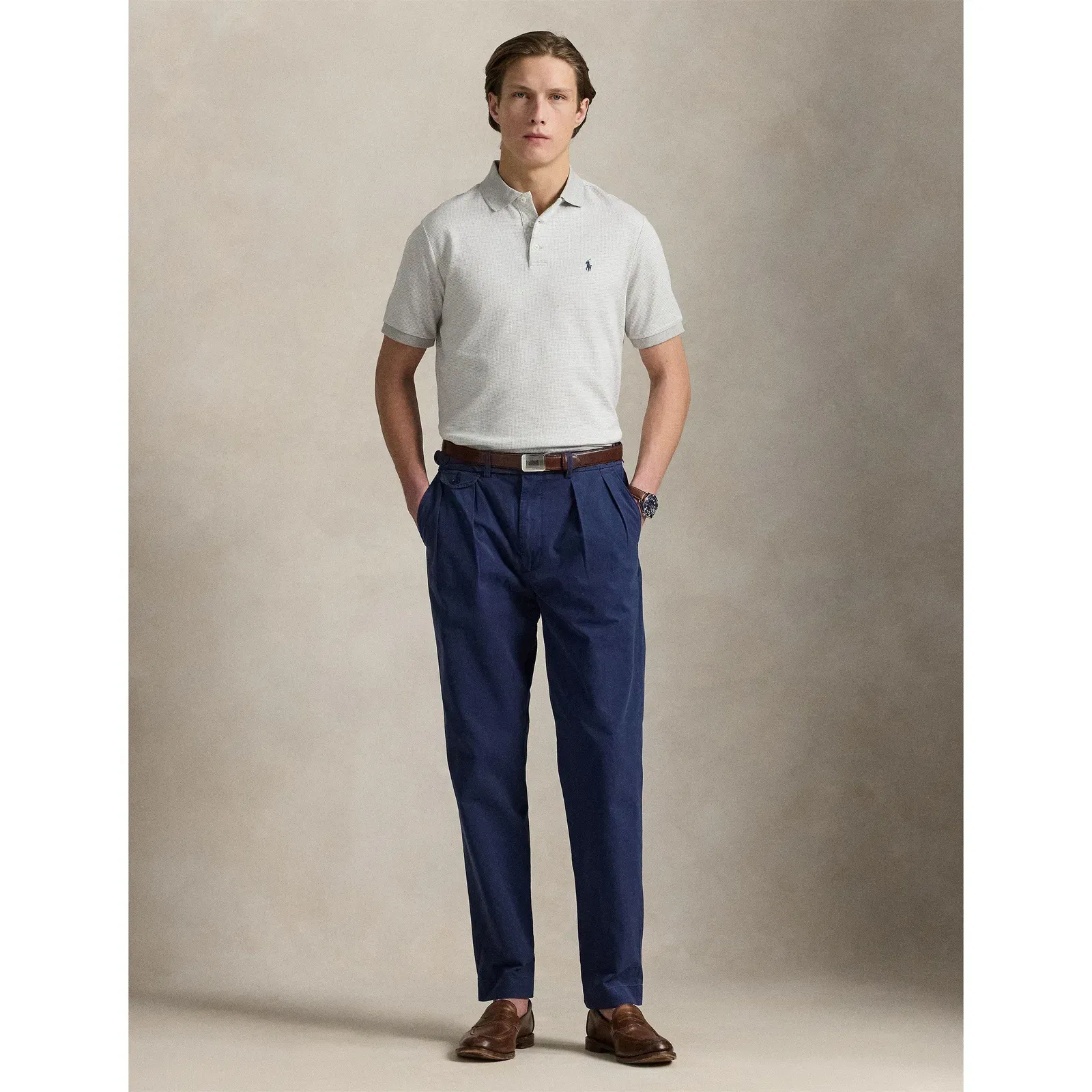 Ribbed Collar Short Sleeve Shirt