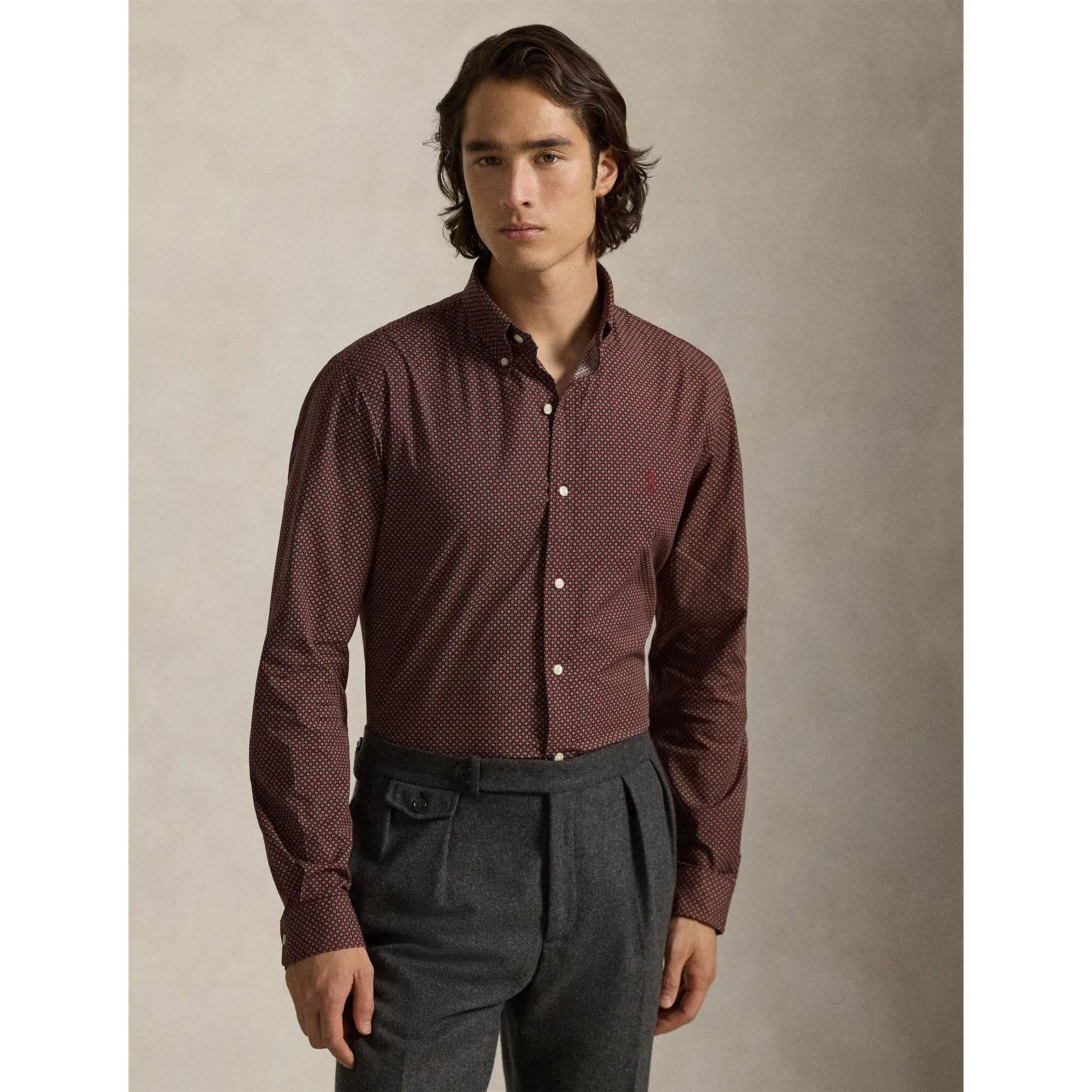 Long-Sleeve Plain Shirt