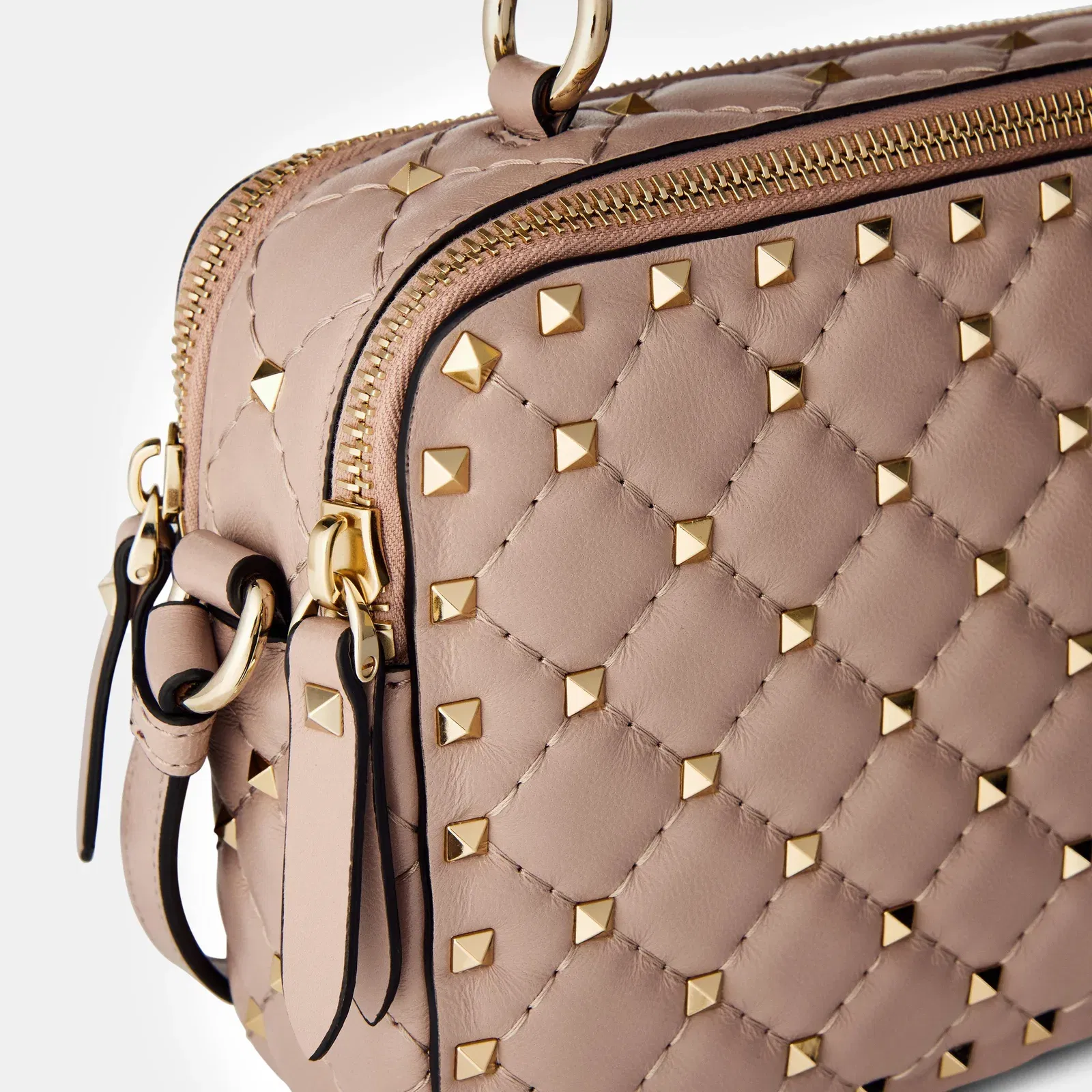 Quilted Spike Crossbody Bag