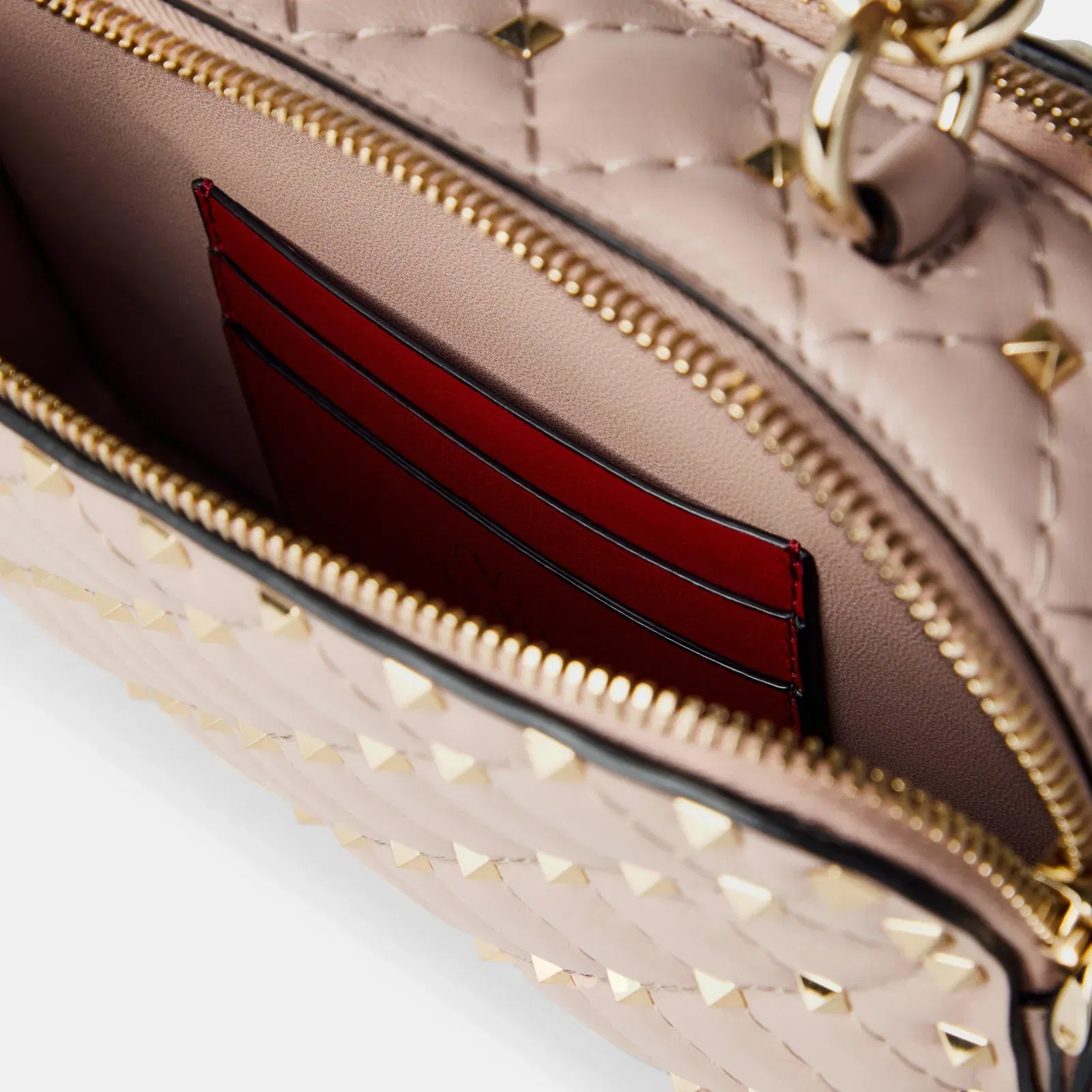 Quilted Spike Crossbody Bag