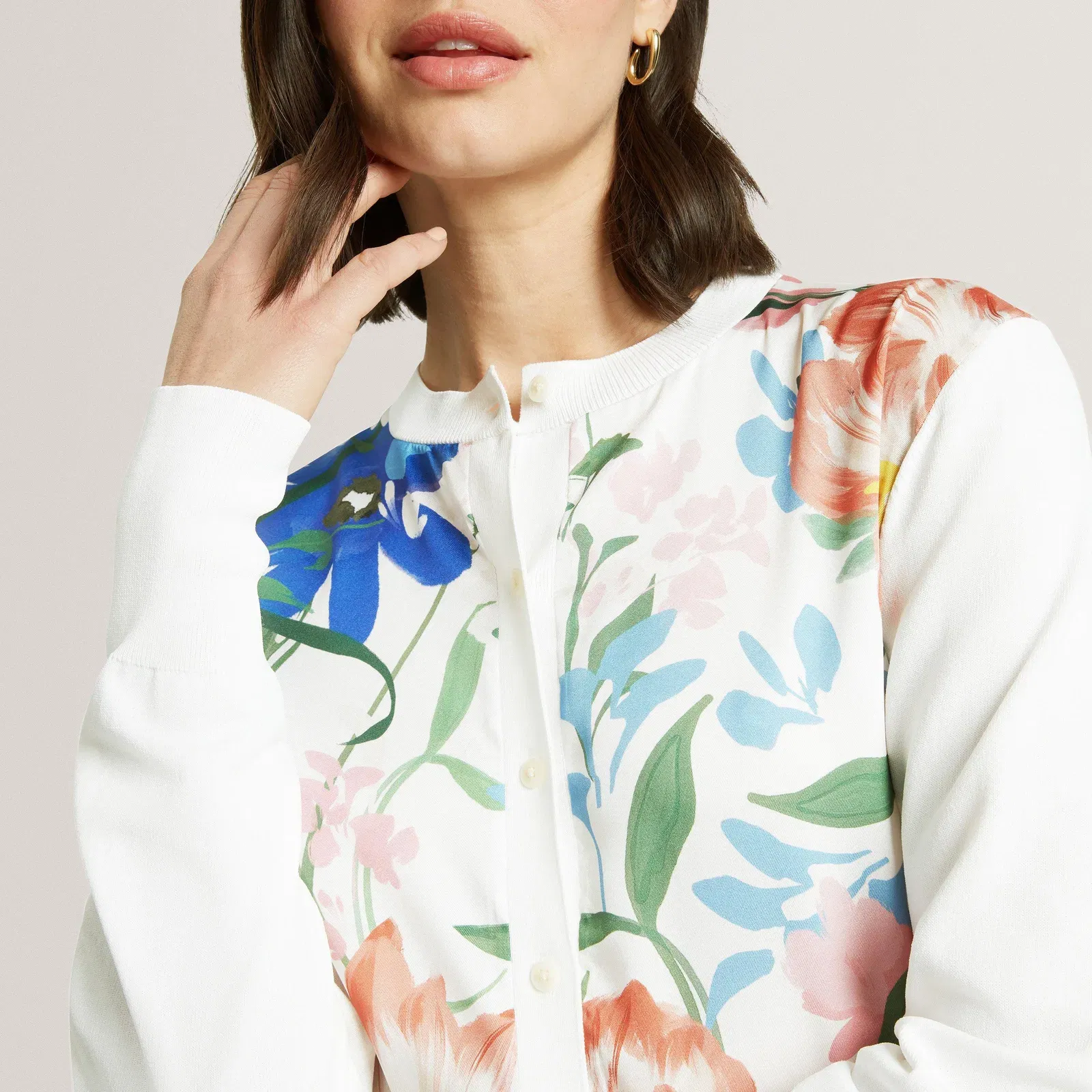 Ted Baker Printed Button Through Cardigan
