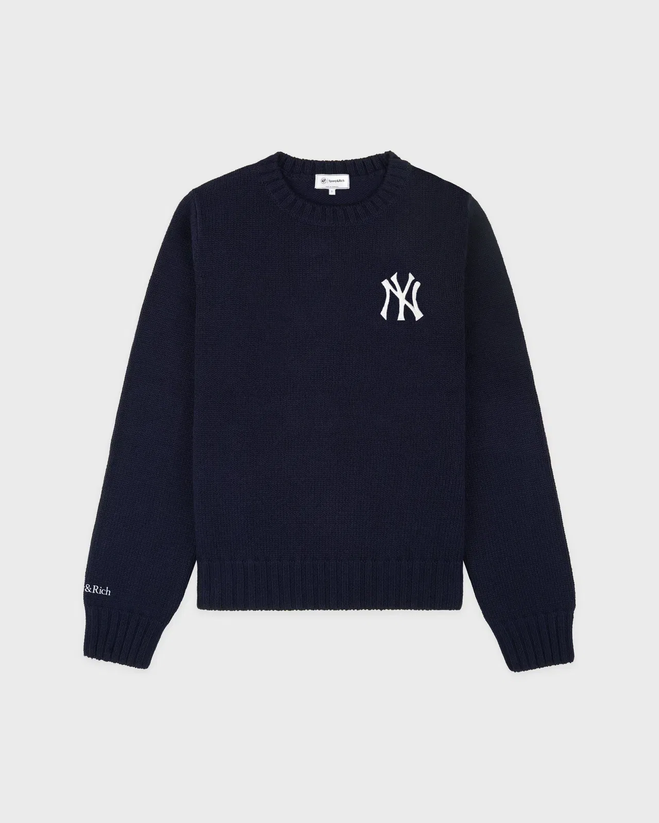 Heritage Yankees Serif Knitted Sweater - Navy/Ecru