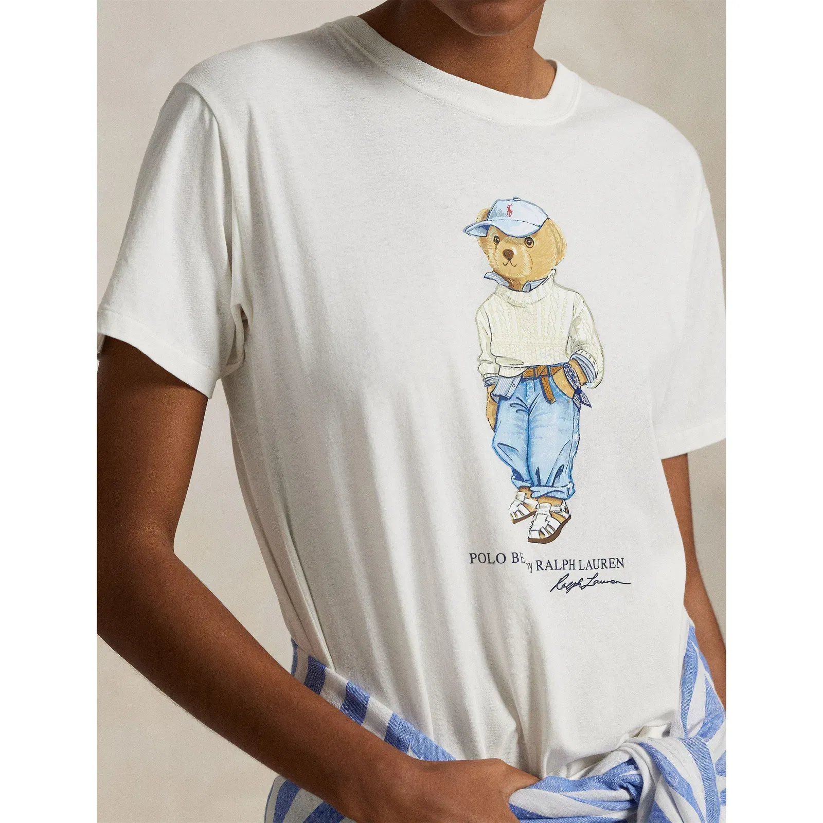 Bear Motif Embroidery T-Shirt