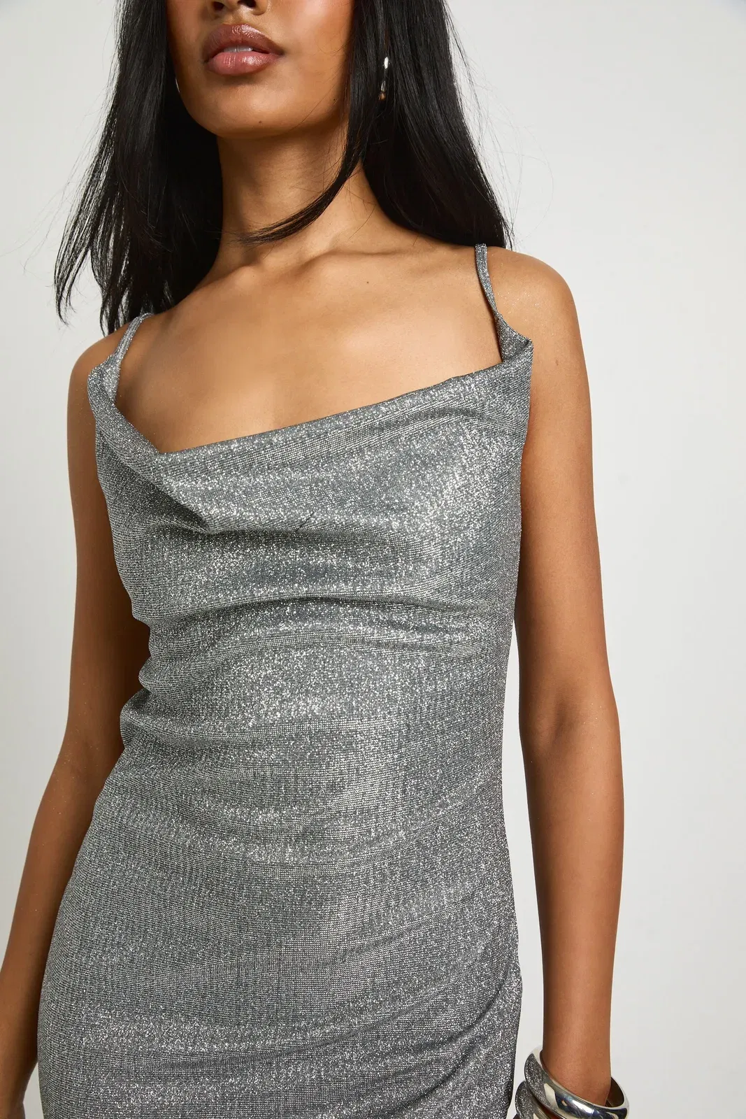 Cowl Neck Mini Dress