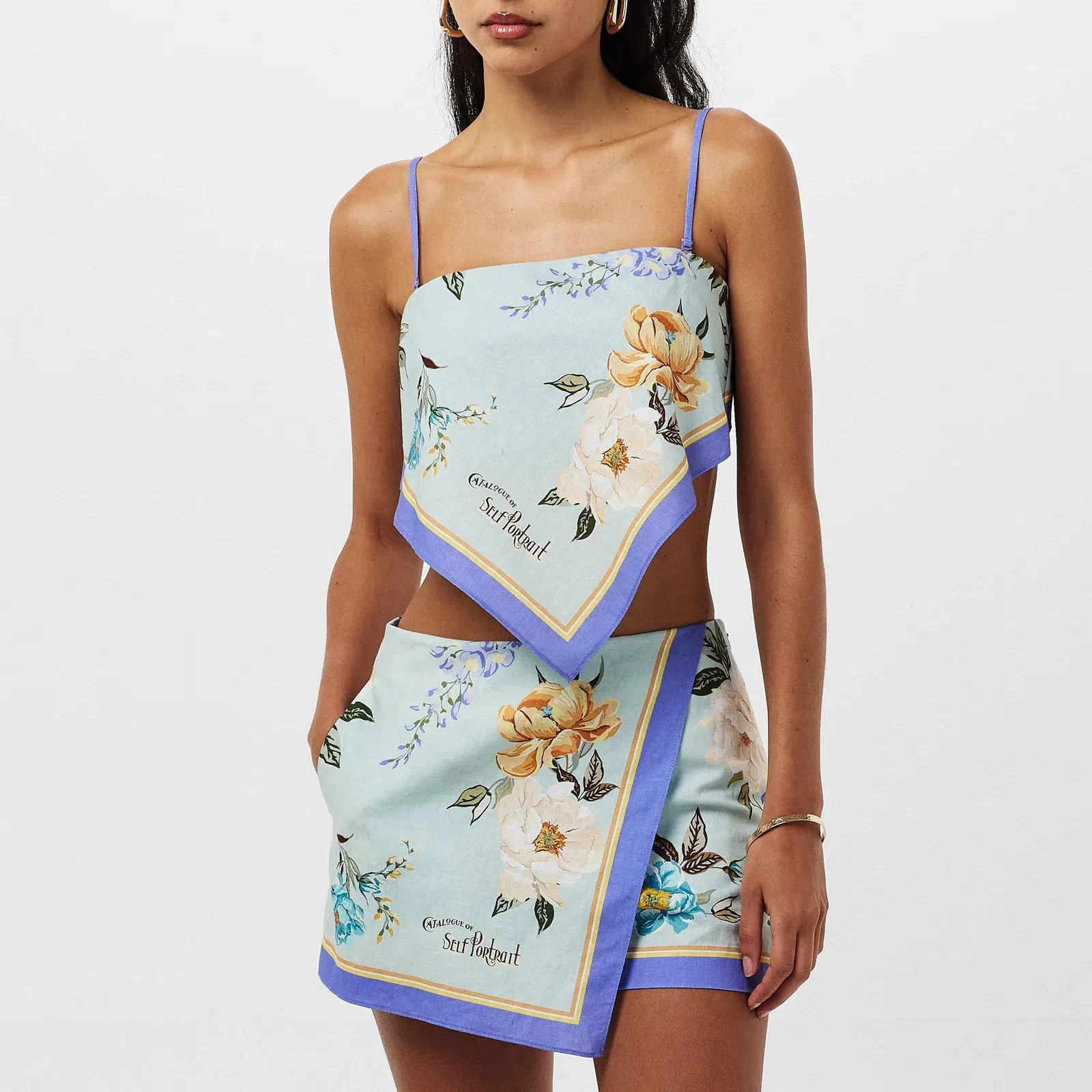 Floral Short Sleeve Crop Top