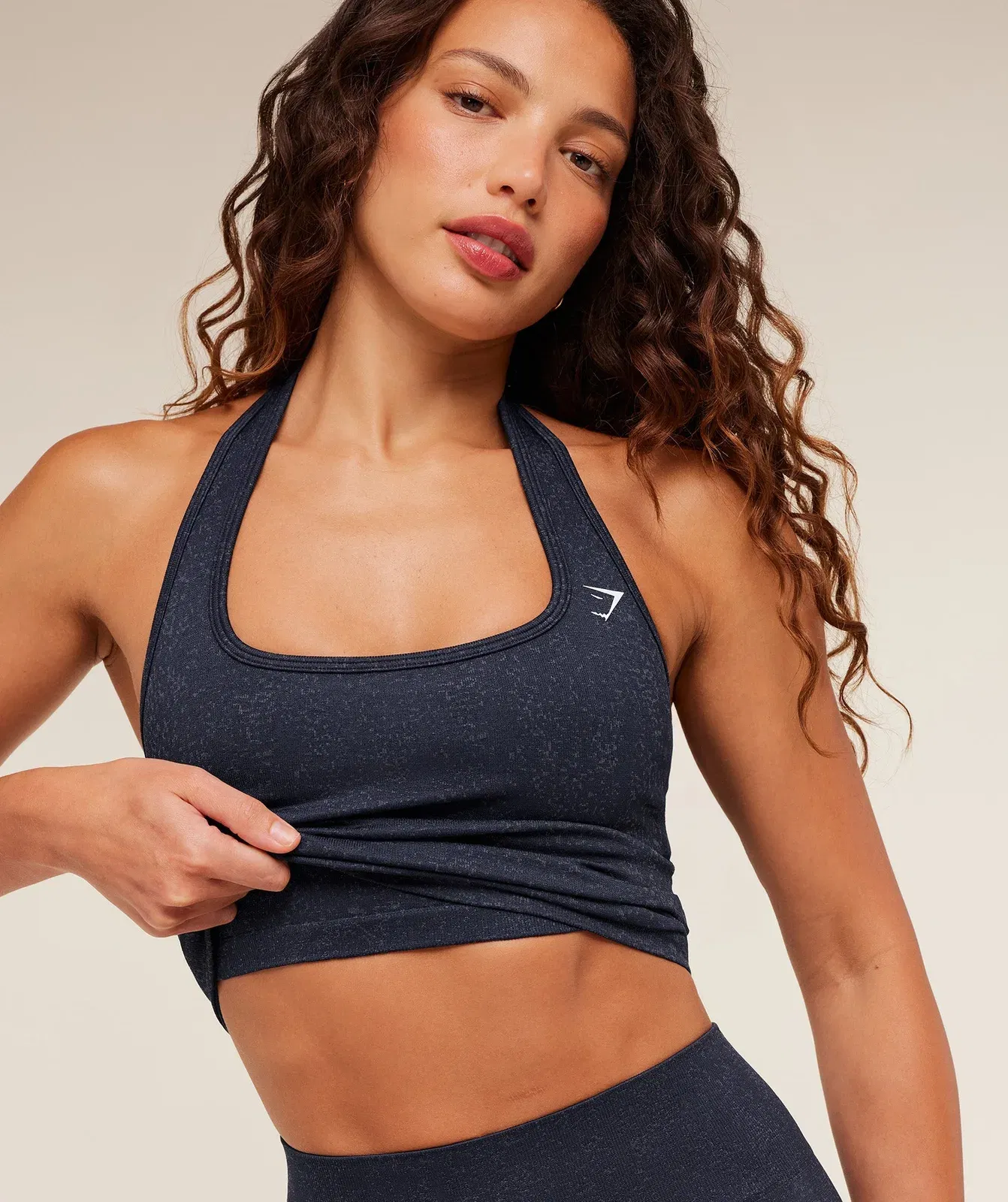 Gymshark Adapt Fleck x Whitney Tank With Shelf - Heavy Blue/Iron Blue