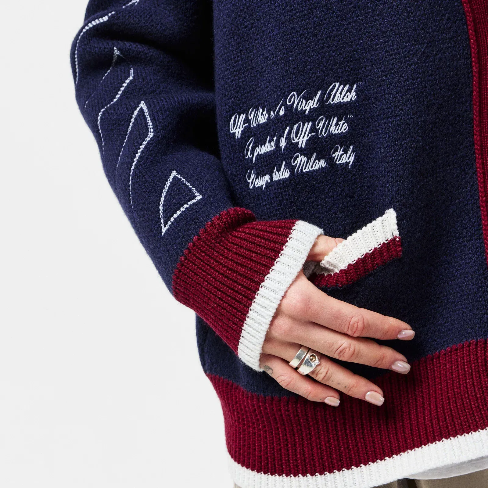 Varsity Button Front Knit Cardigan