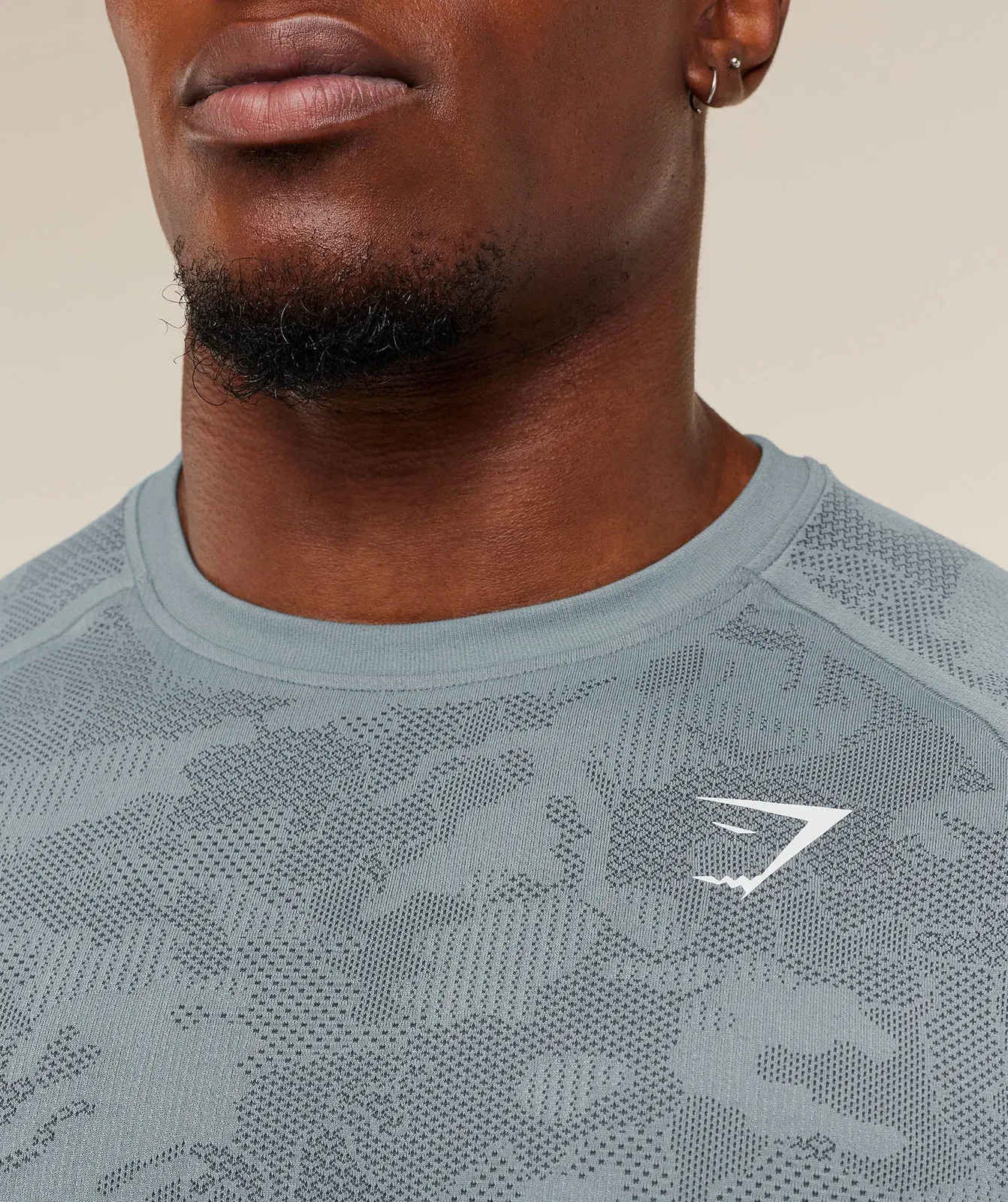 Gymshark Geo Seamless T-Shirt - Storm Blue / Stealth Blue