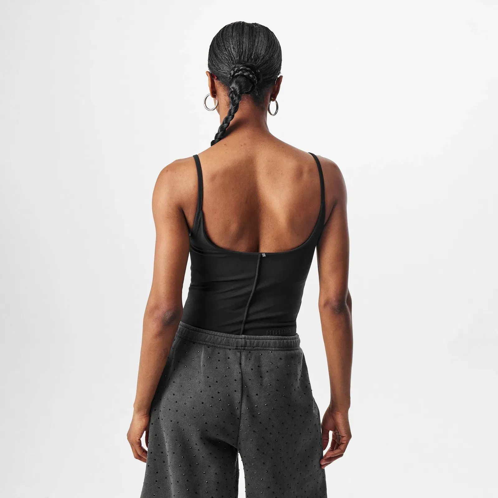 Built-In Bra Four-Way Stretch Crop Top