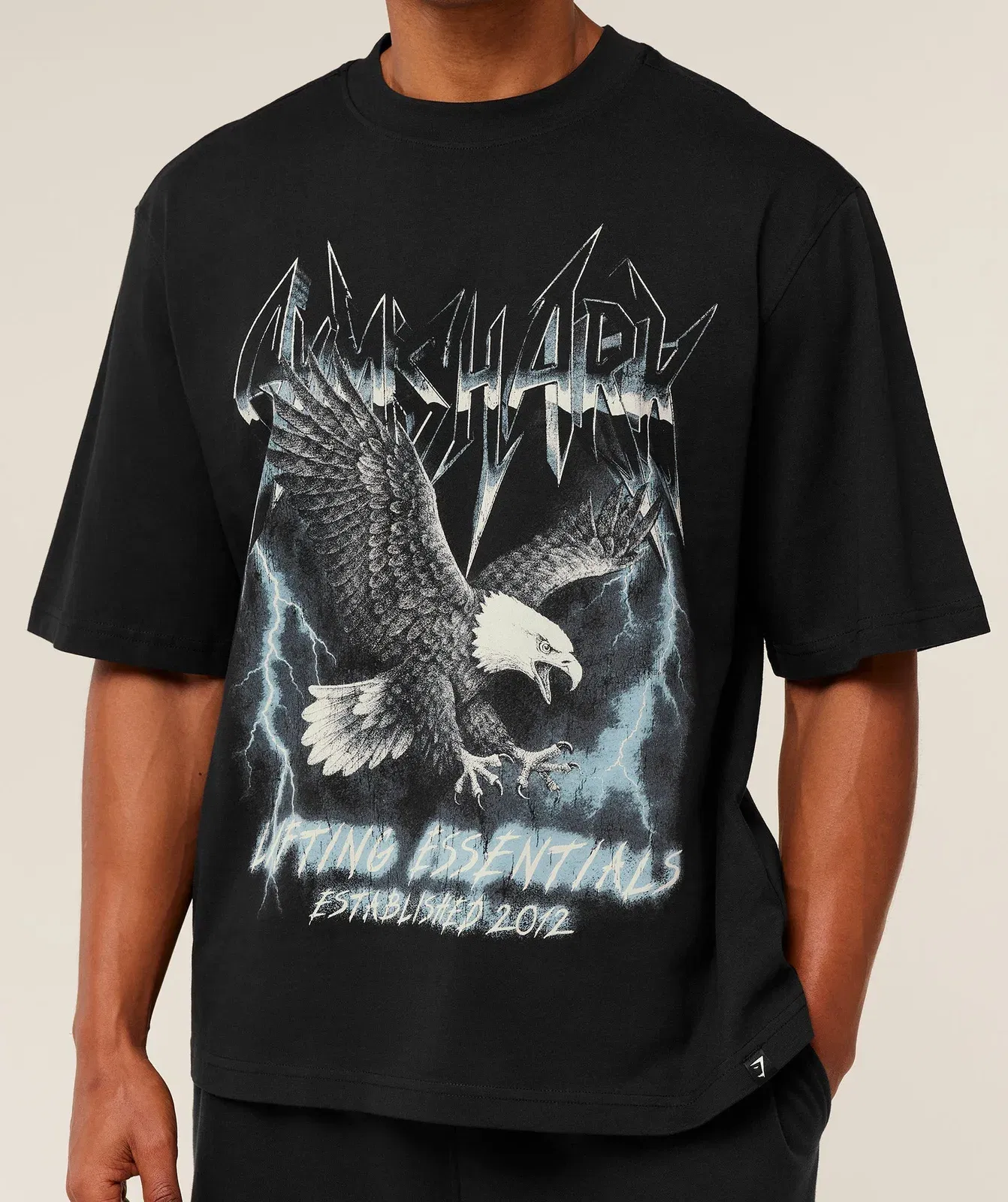 Gymshark Eagle Band Style Graphic T-Shirt - GS Black
