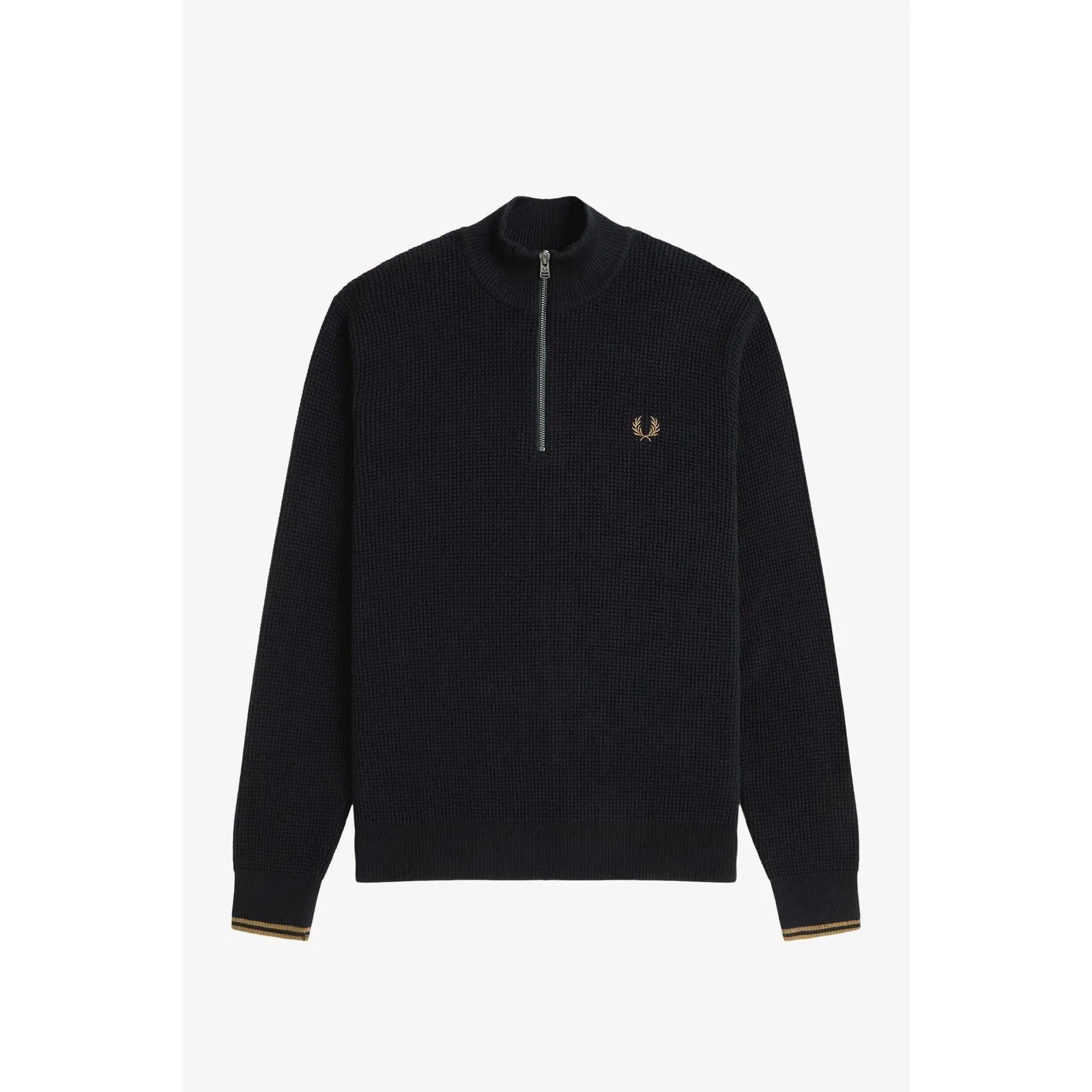 Waffle Stitch Half Zip Jumper