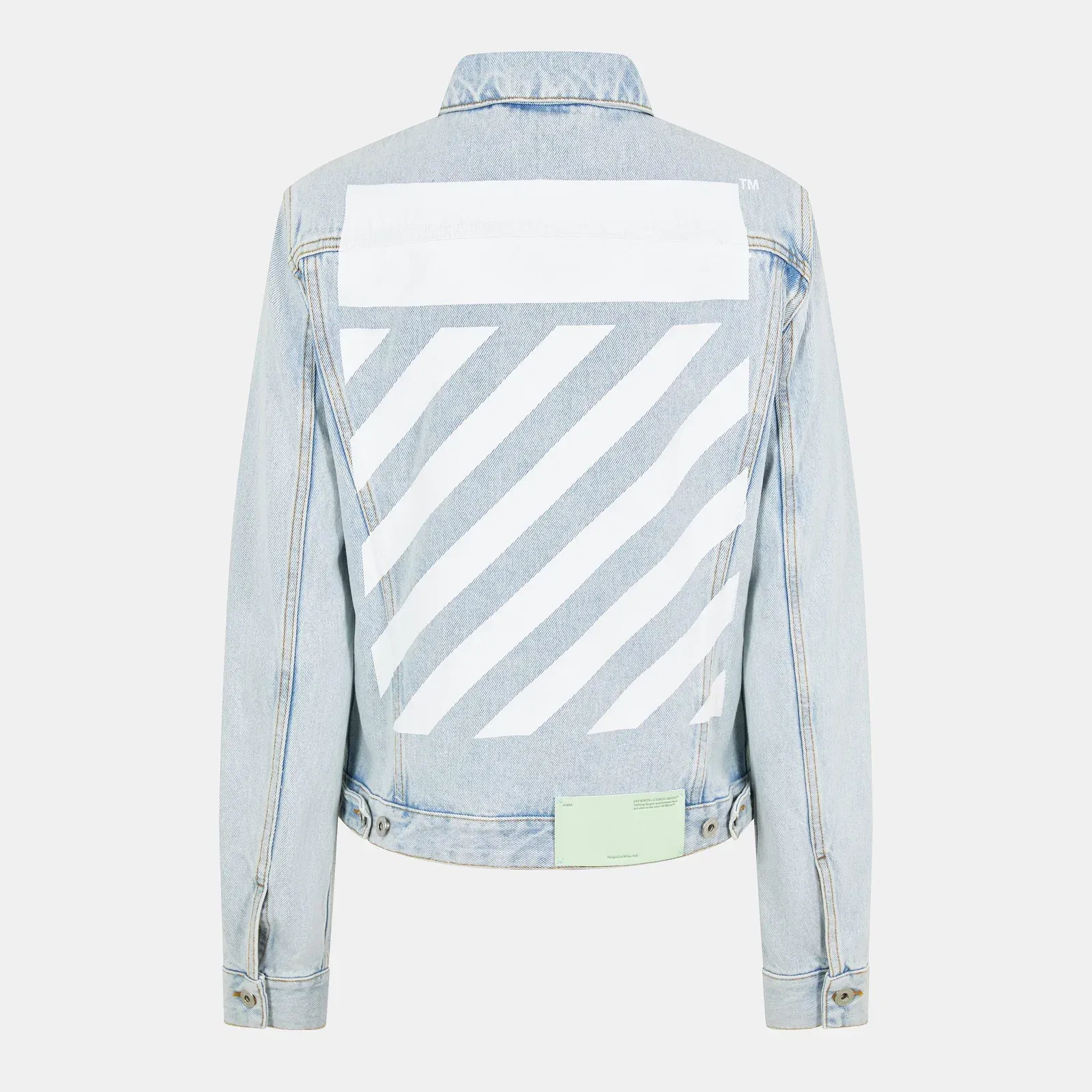 Diagonal Cotton Long Sleeve Denim Jacket