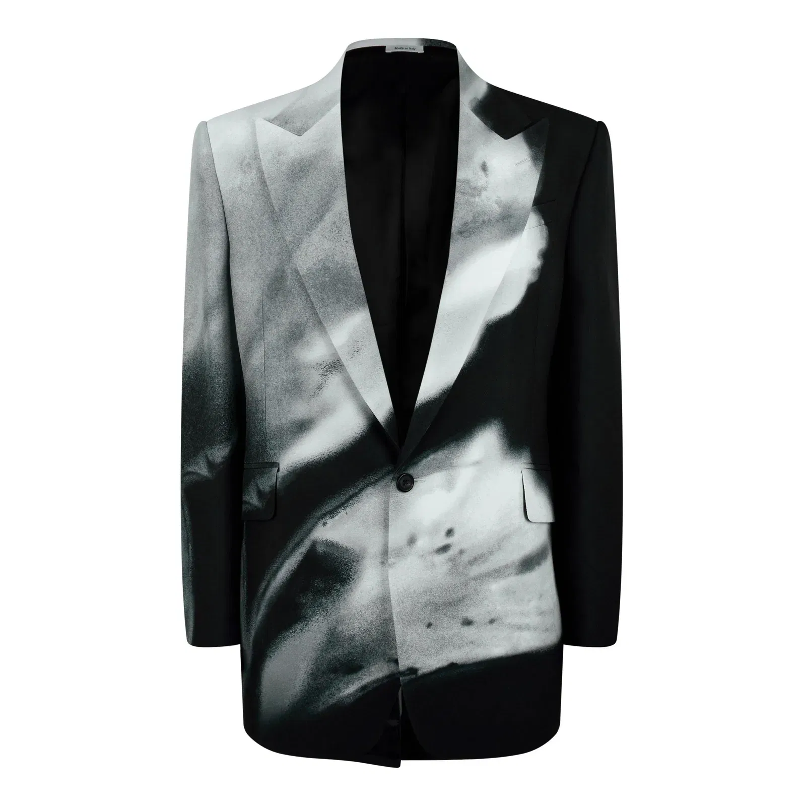 Luminous Flower Single Breasted Viscose Long Sleeve Blazer