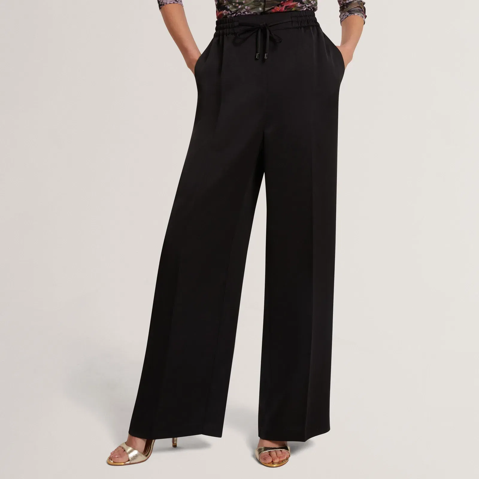 Ted Satin Wide Leg Trouser
