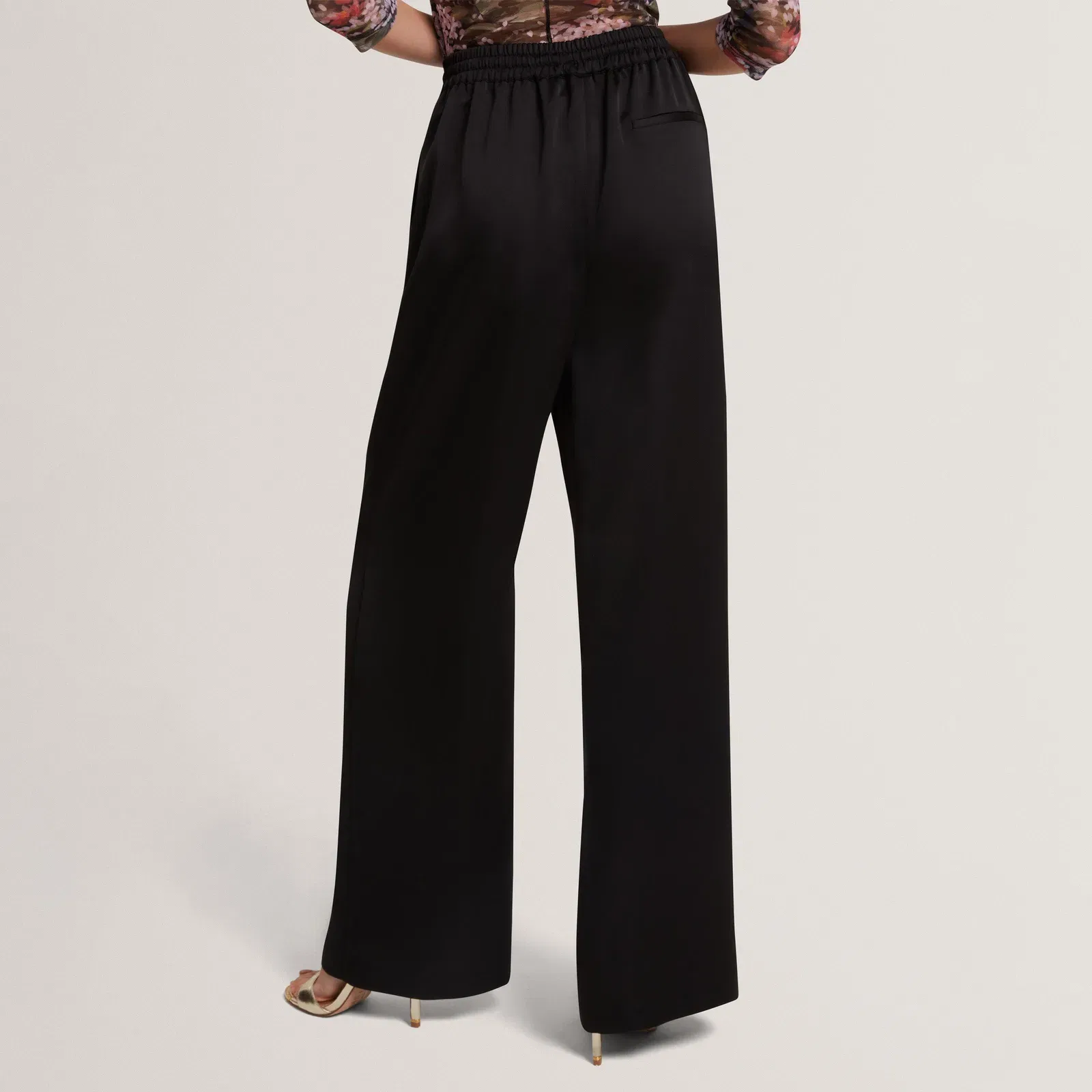 Ted Satin Wide Leg Trouser