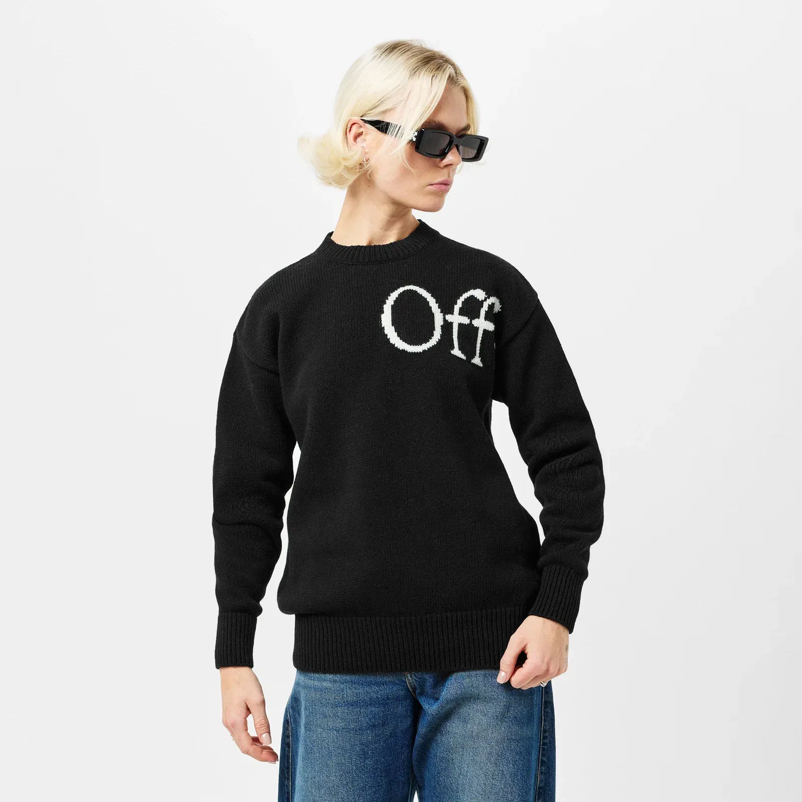 Logo Relaxed Fit Crew Neck Jumper