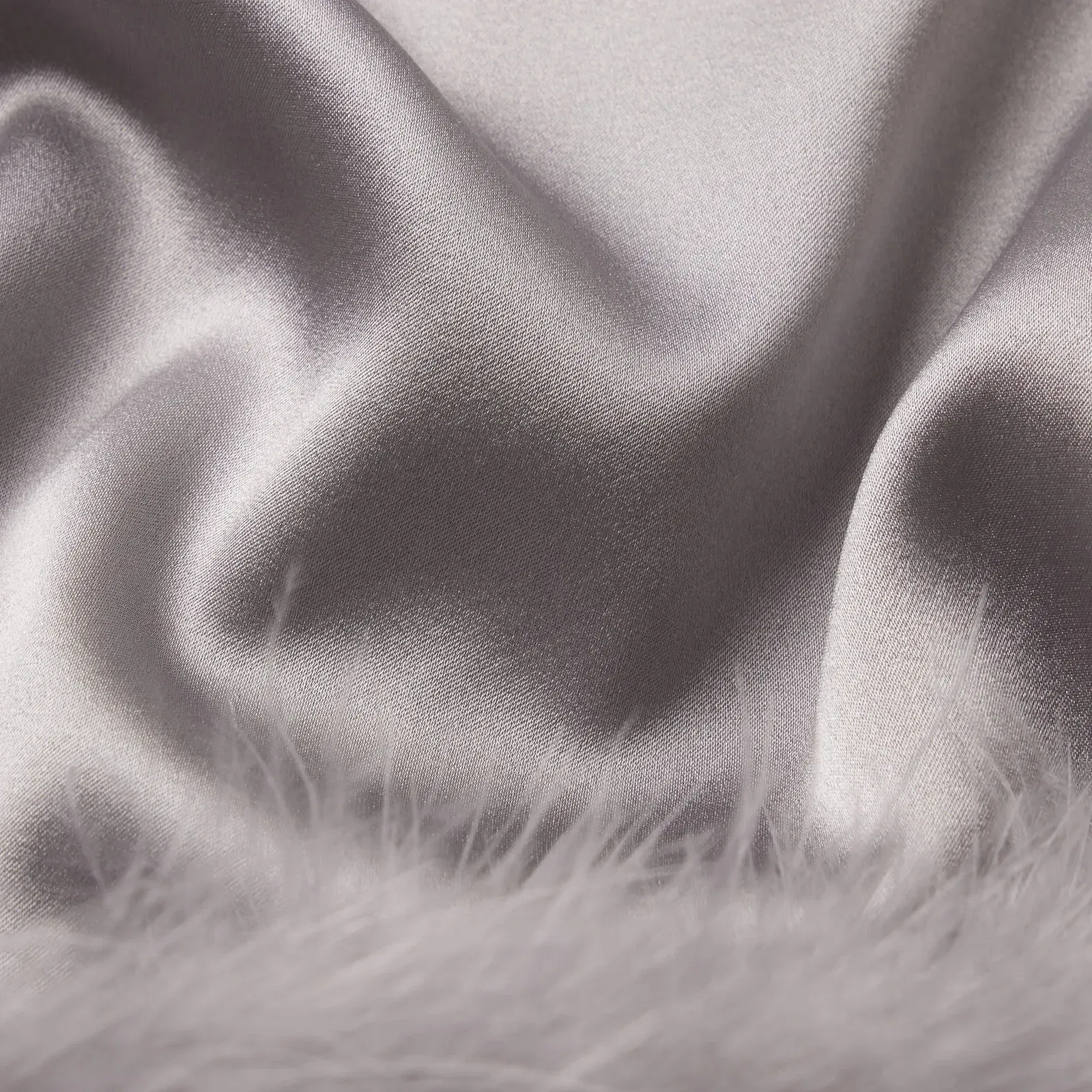 SILK FEATHER TRIM GLOVES | MIRROR