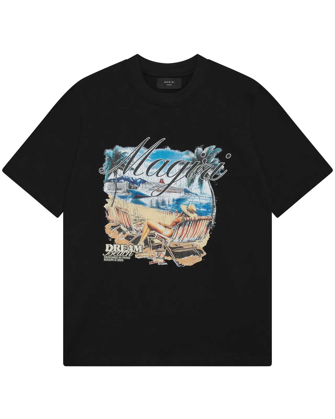 Magiri Dream Beach Printed T-Shirt in Black