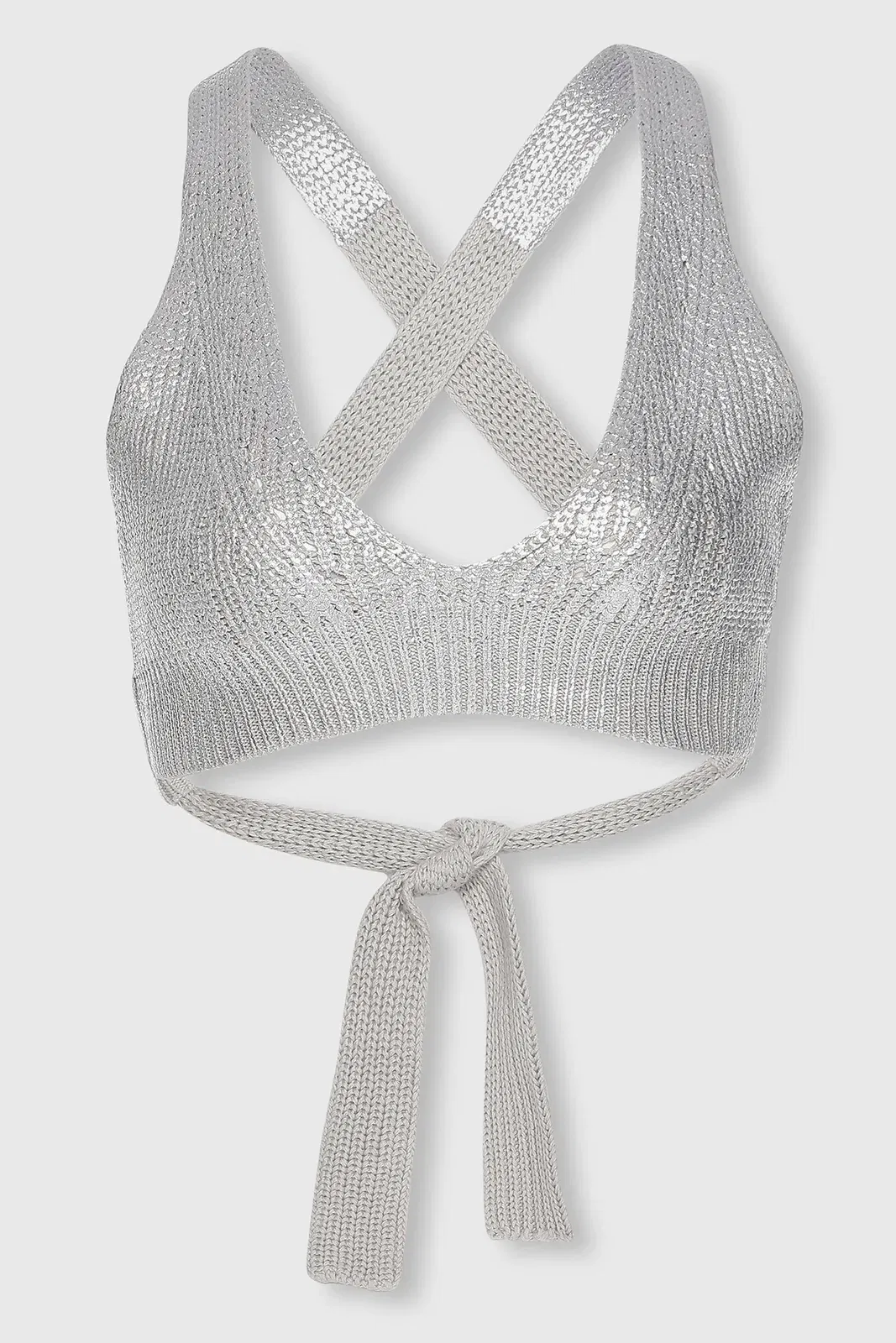 METALLIC EDGE KNIT BRALETTE