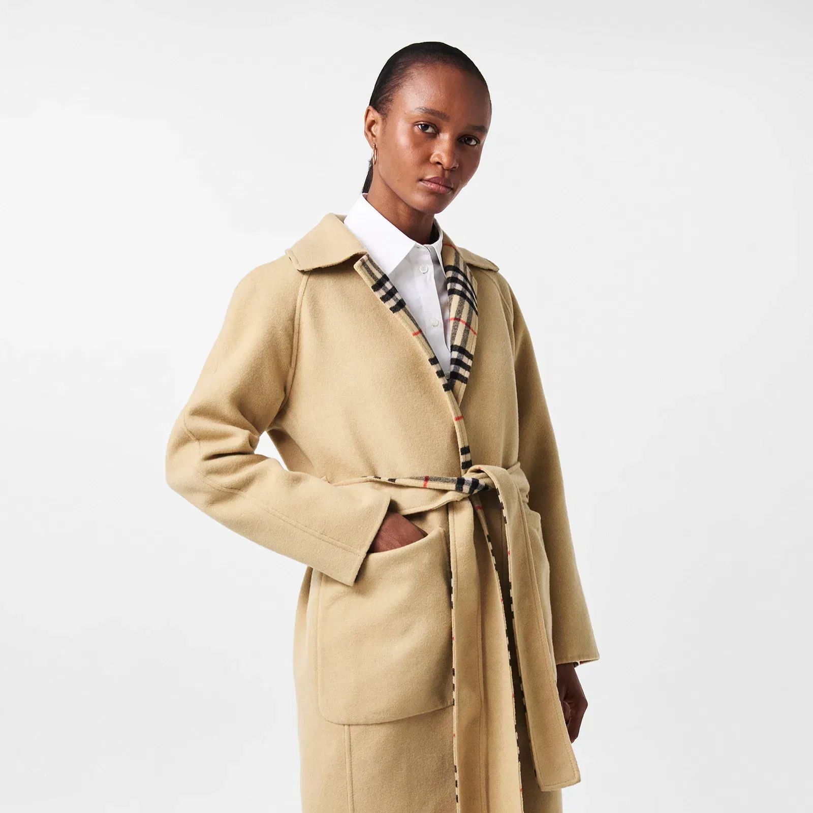 Reversible Cashmere Trench Overcoat