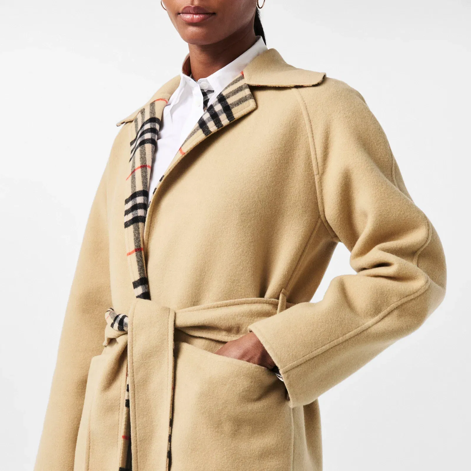 Reversible Cashmere Trench Overcoat