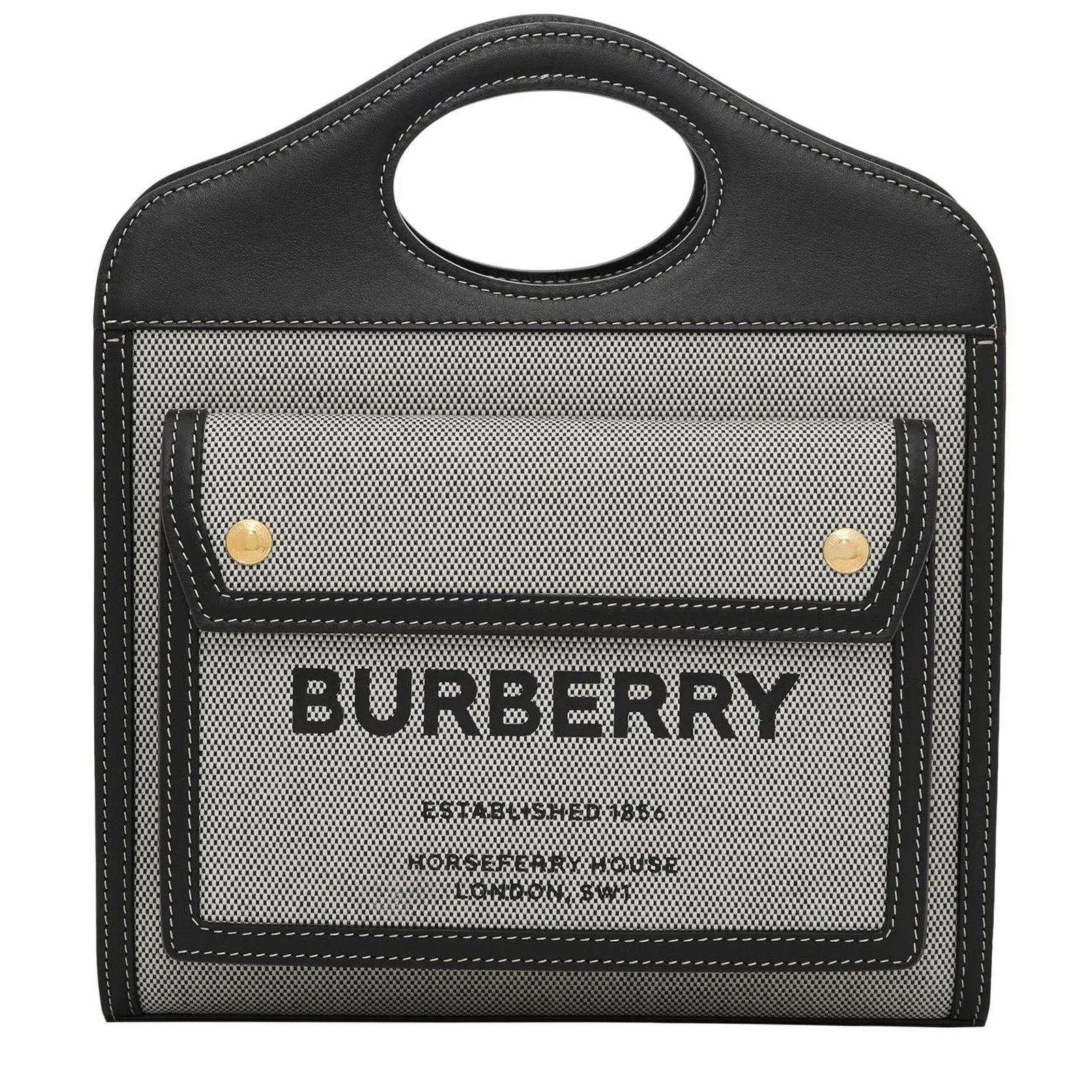Logo Leather Pocket Mini Handbag