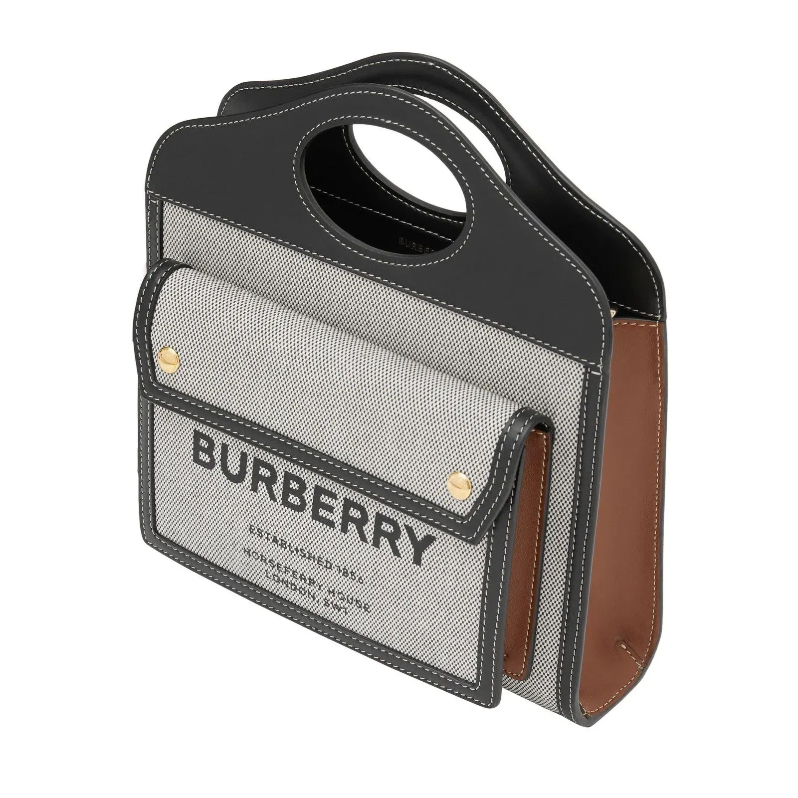 Logo Leather Pocket Mini Handbag