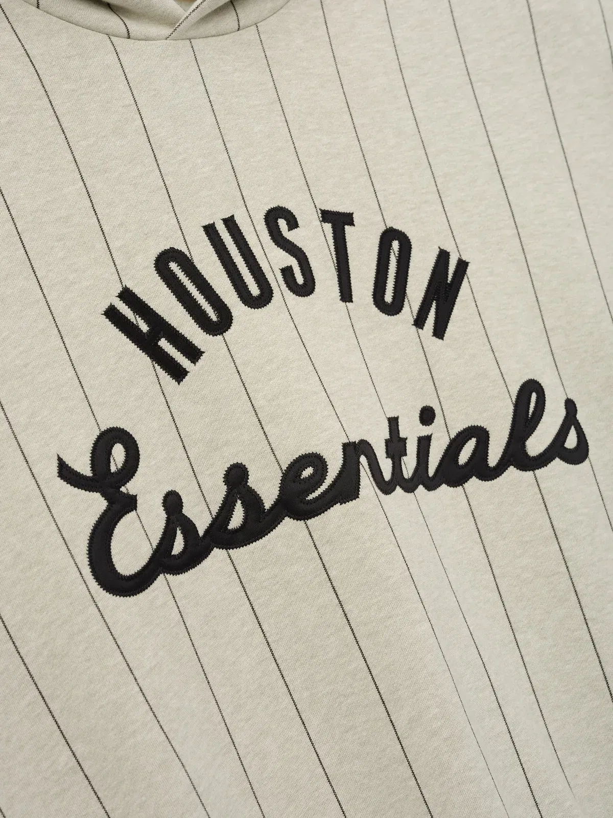 Essentials Astros Sport Hoodie Heather Stone W Black Pinstripes