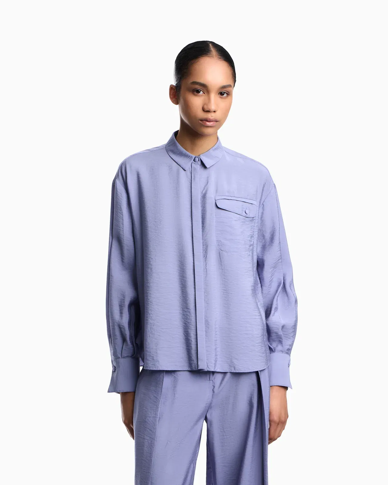 Emporio Armani Technical rayon shirt