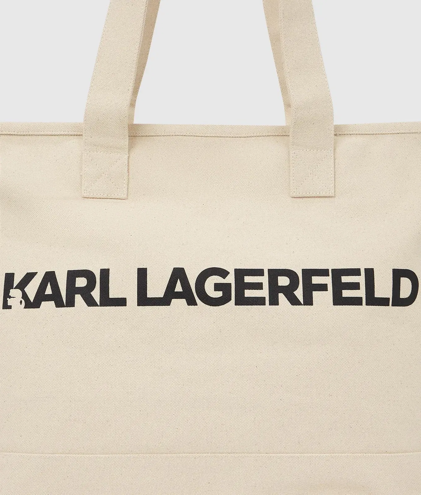 KarlLagerfeld Logo Extra Large Tote Bag Natural