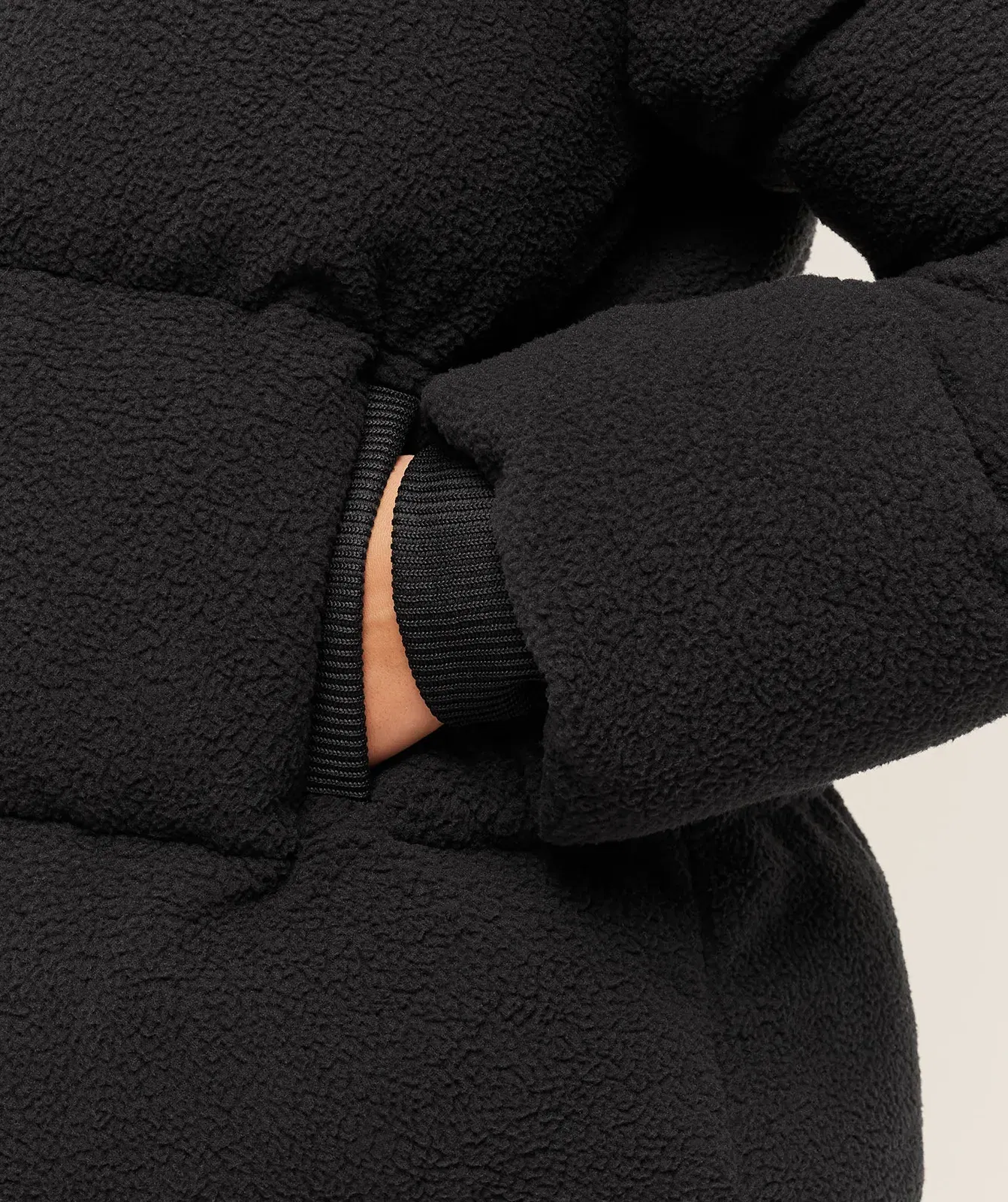 Women's Gymshark Sherpa Puffer Jacket Black