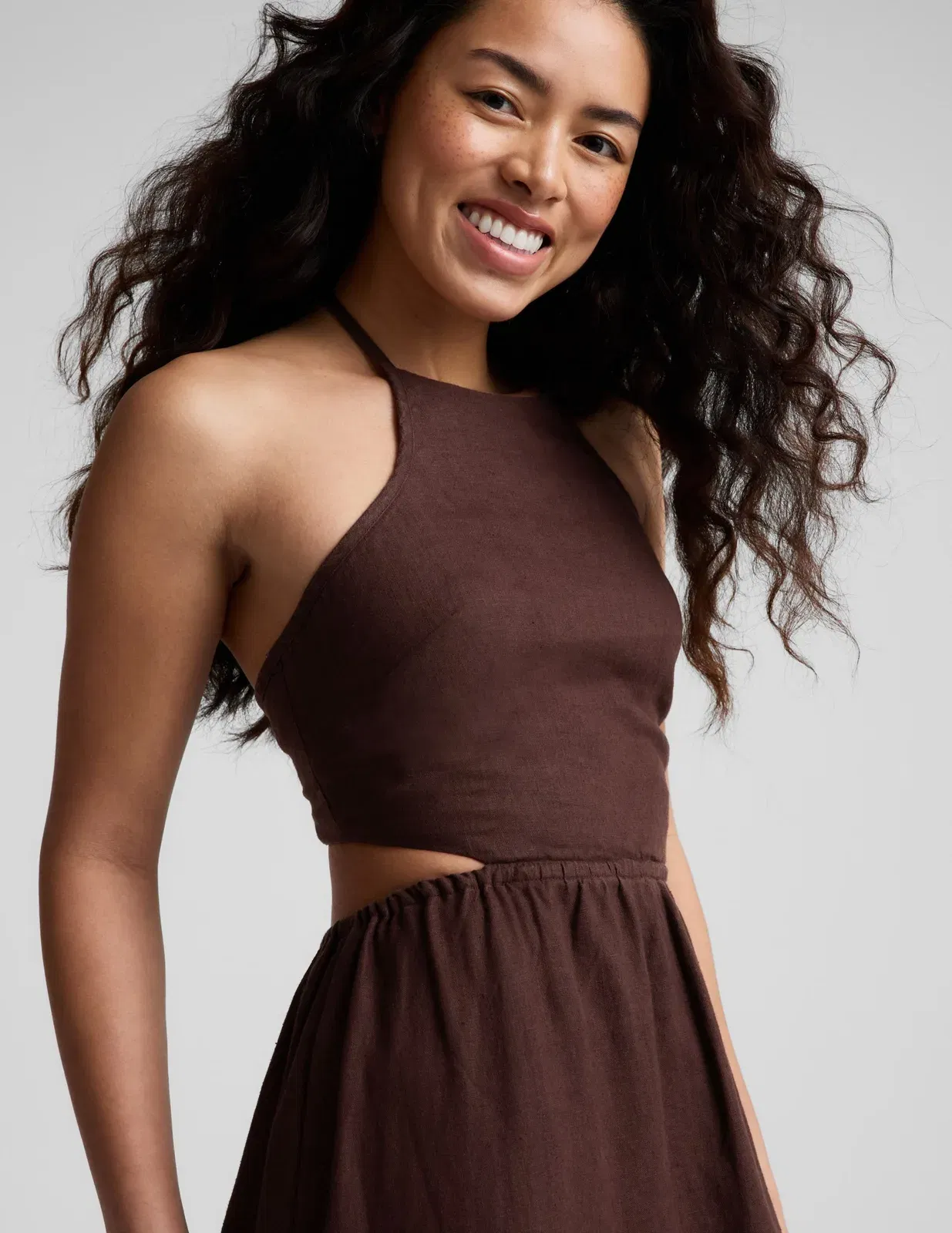 Beyond Yoga SoftWash Linen Halter Dress Women's